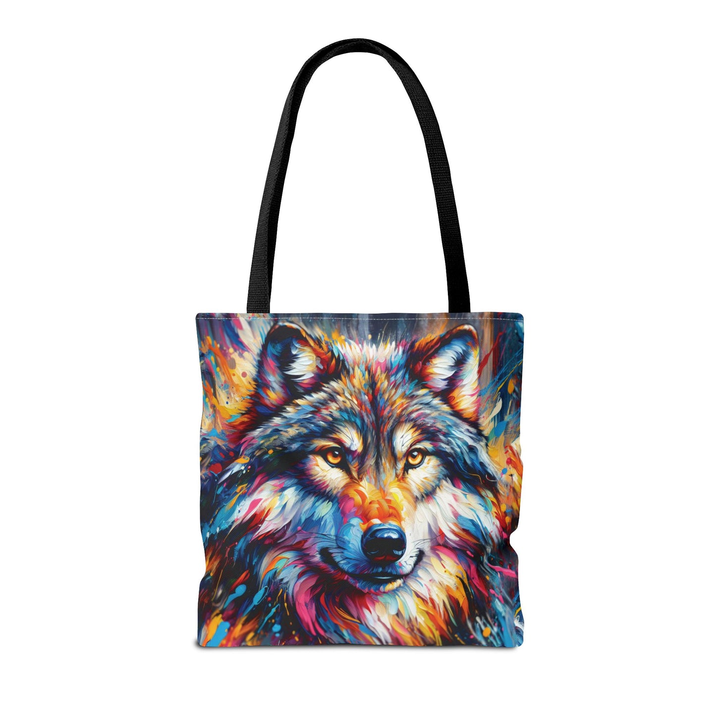 Alpha Wolf Tote Bag - Expressionist Art Style