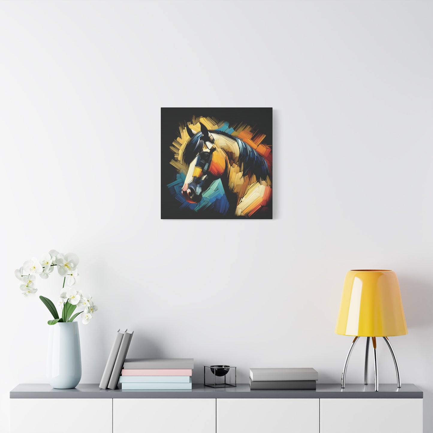 Horse Canvas Print - Bold Buckskin Horse Expressionist Canvas Wall Art