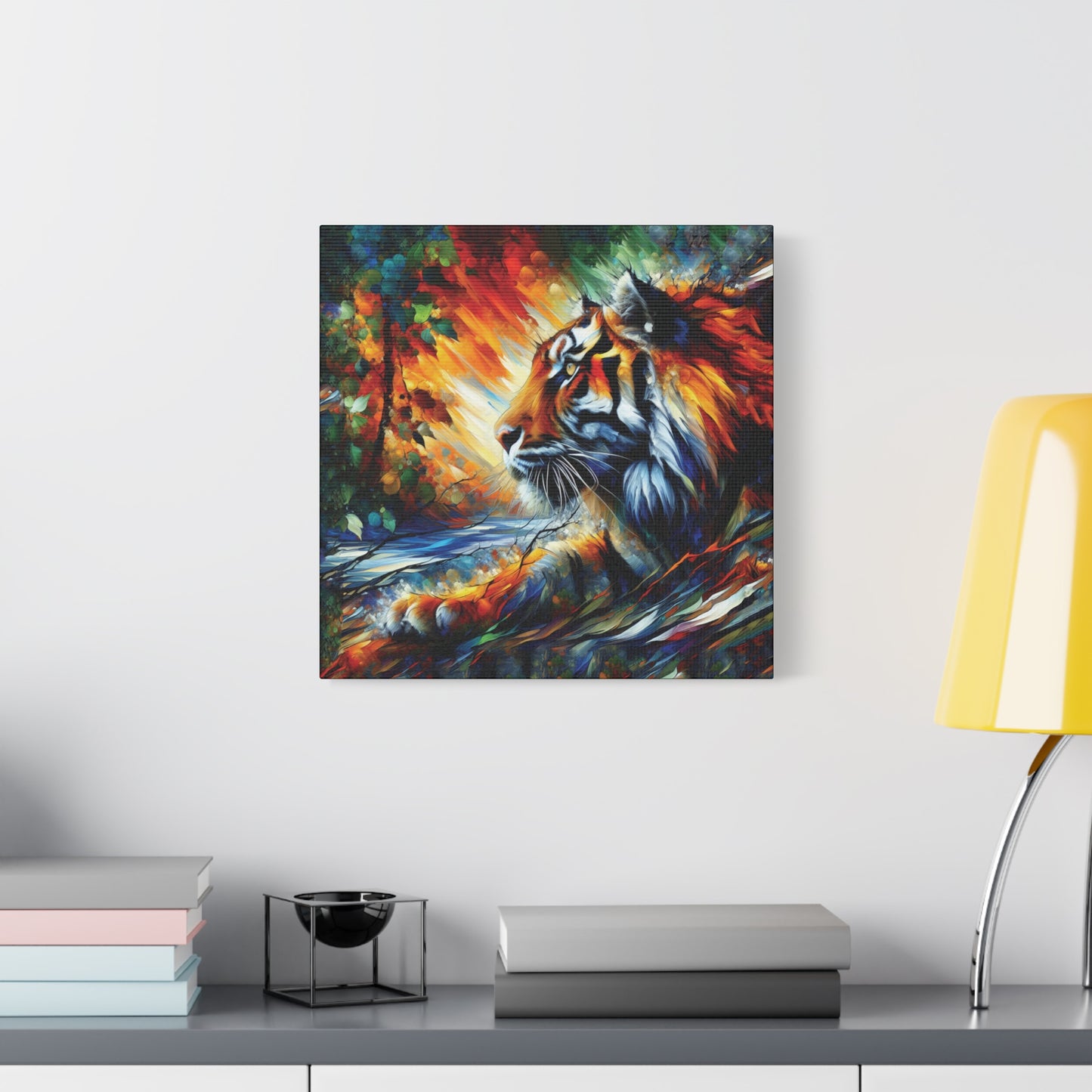 Tiger Art Print - Tiger Focus Expressionist Canvas Wall Art