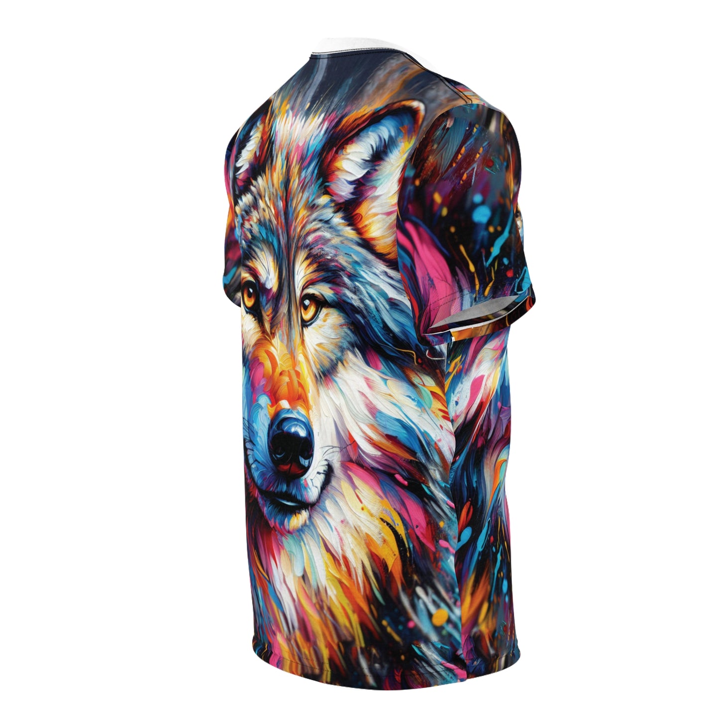 Wolf Portrait Unisex Cut & Sew All Over Print Tee
