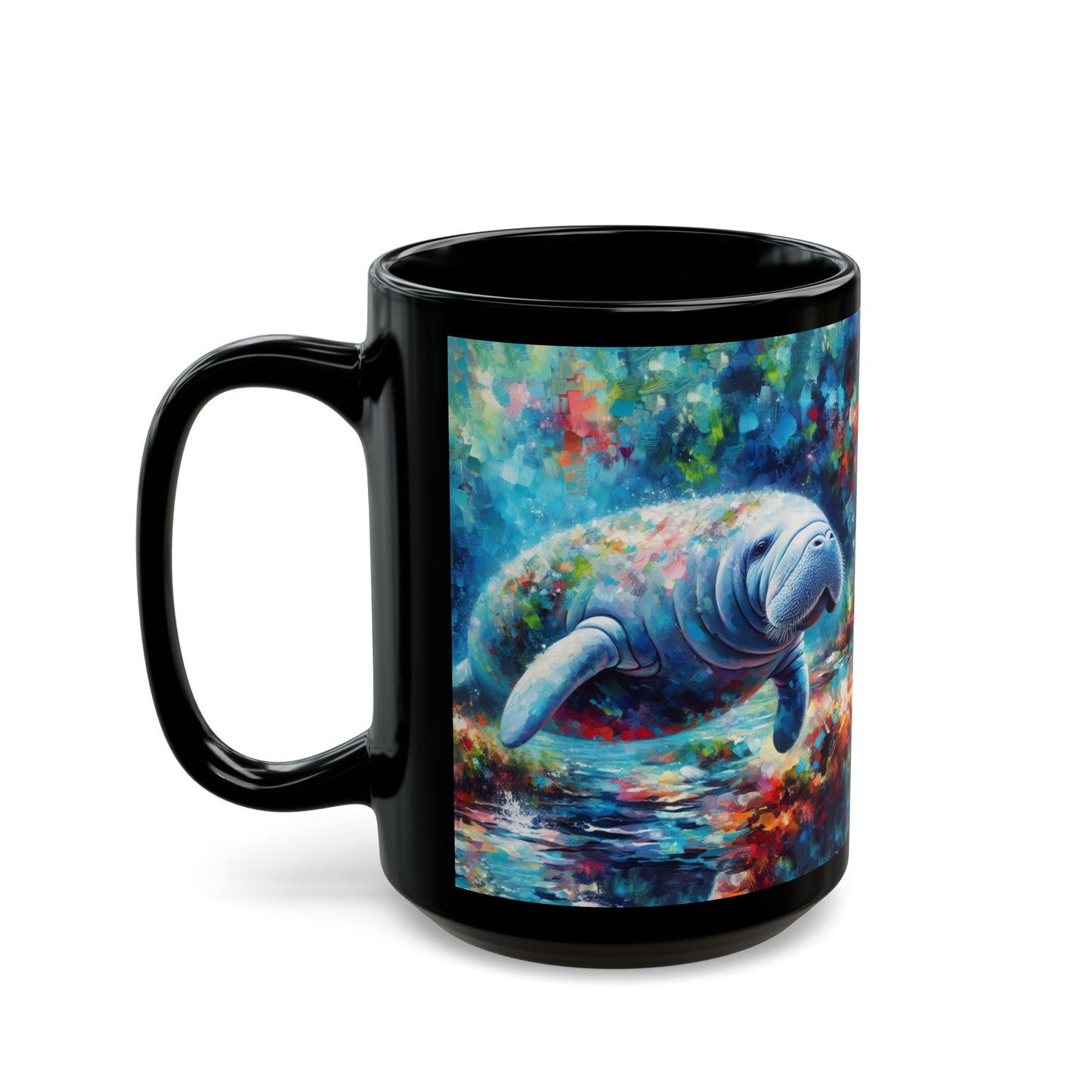 Manatee Garden - Black Mug (11oz, 15oz)