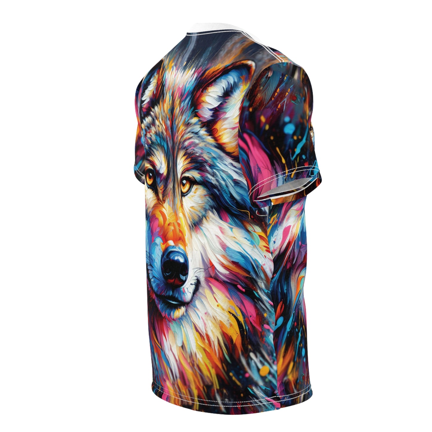 Wolf Portrait Unisex Cut & Sew All Over Print Tee