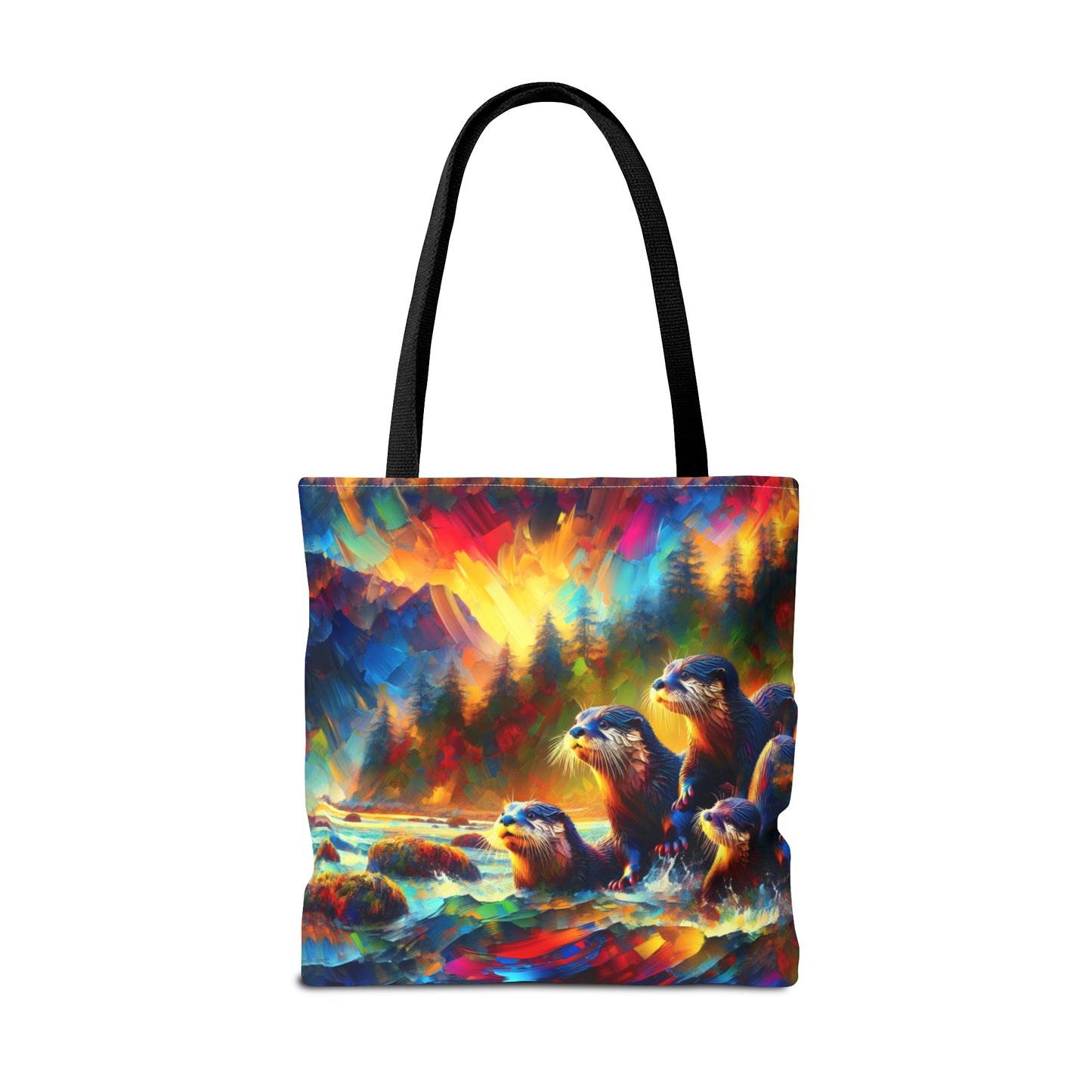 River Otters at Sunset - Tote Bag