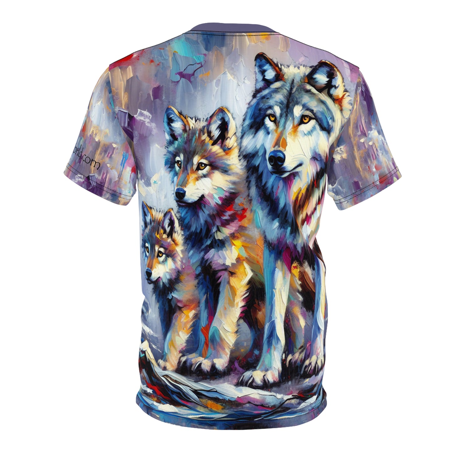 Wolf with Juveniles - Unisex Cut & Sew Tee