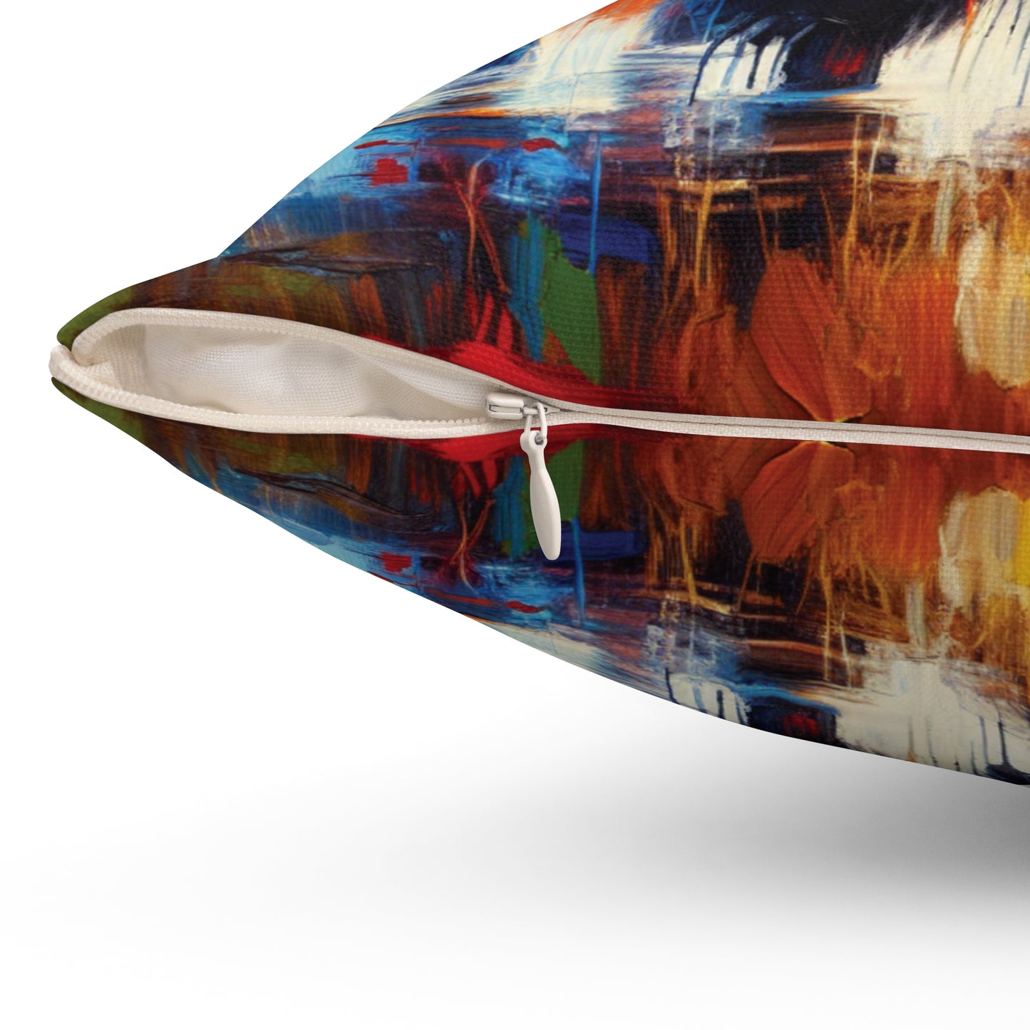 Lone Bison After Rain -  Square Throw Pillows