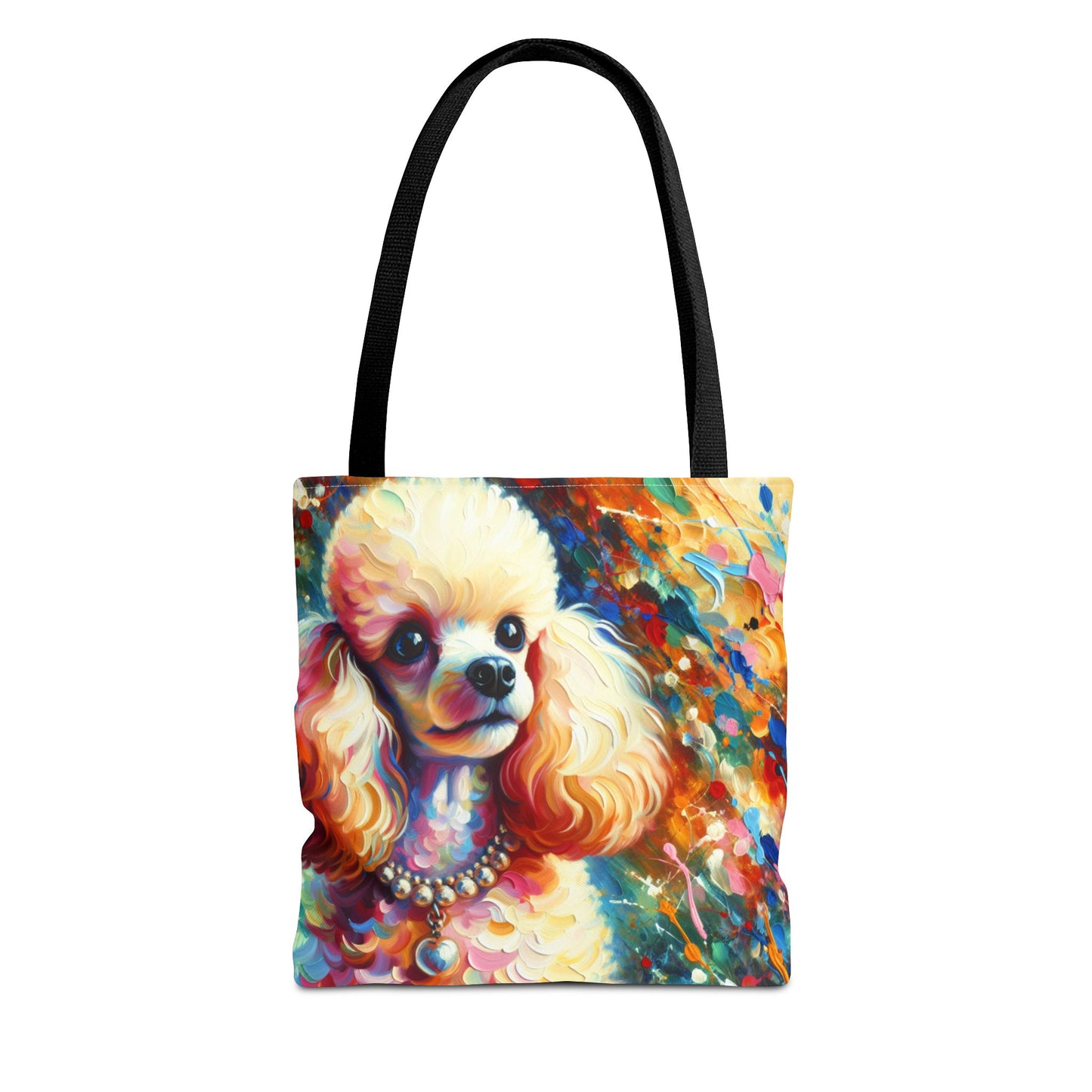 Cream Poodle with Pearls Tote Bag