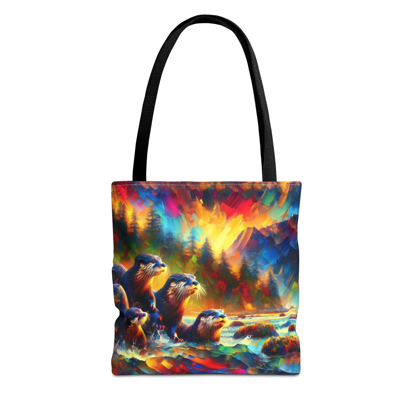 River Otters at Sunset - Tote Bag