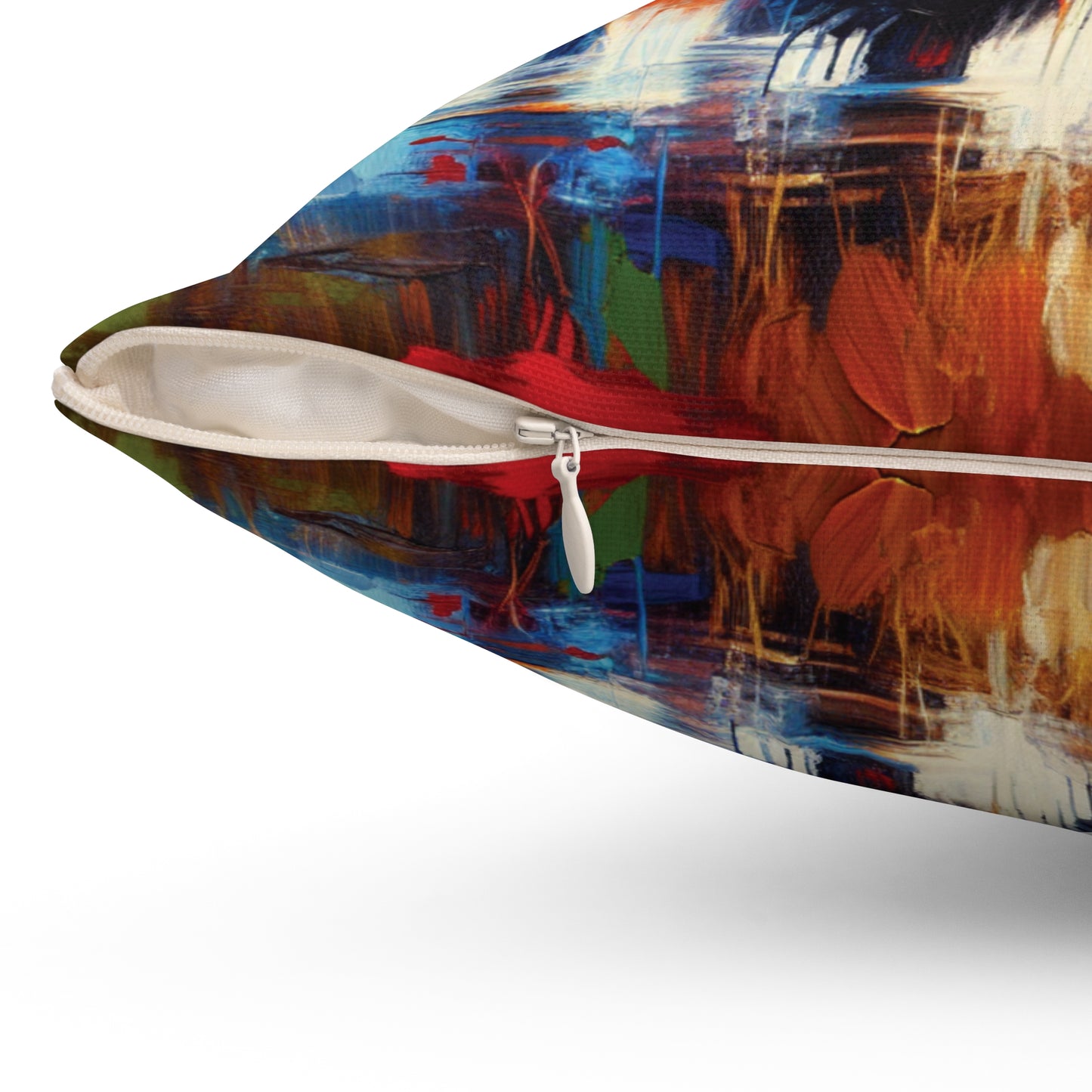 Lone Bison After Rain -  Square Throw Pillows