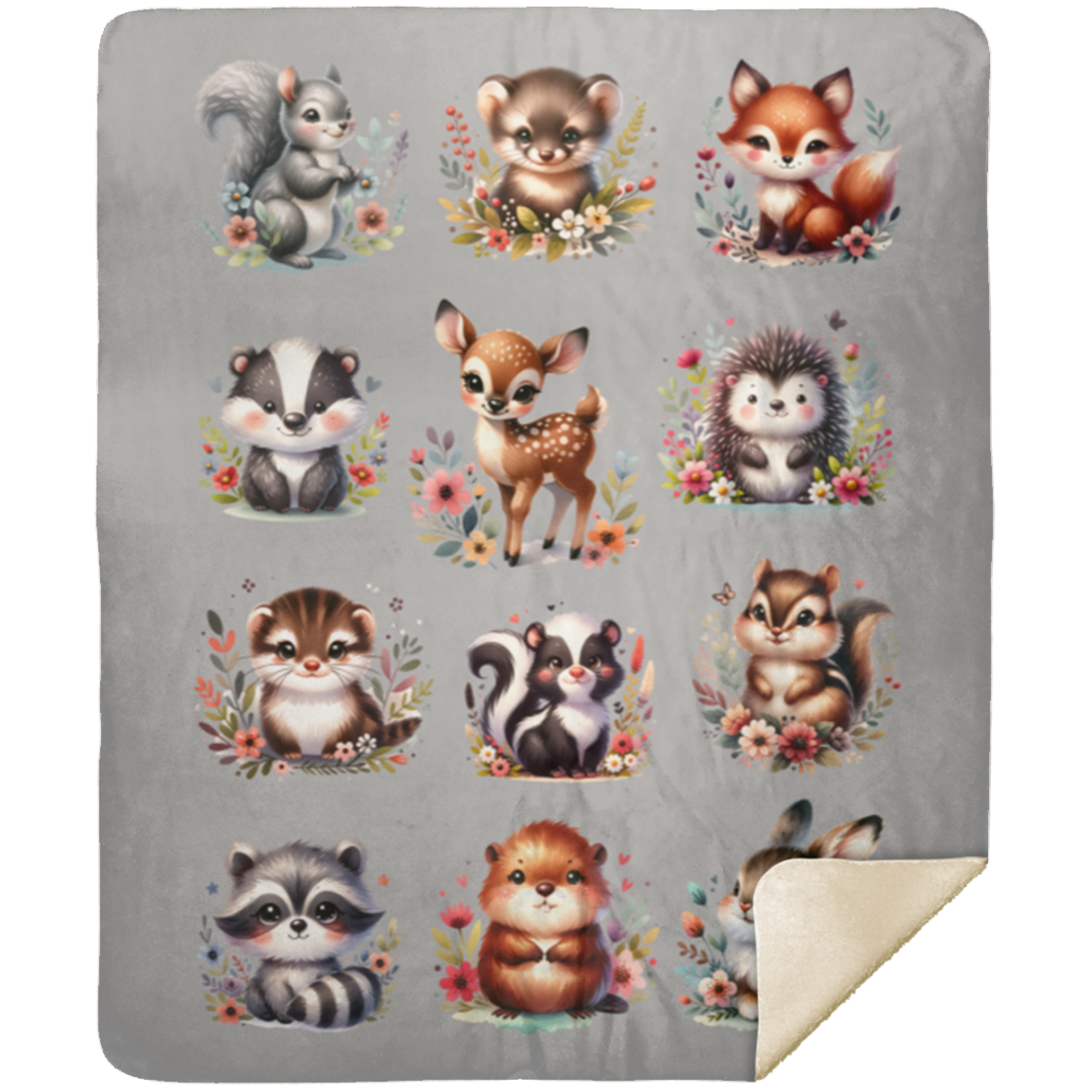 Forest Babies Blanket Premium Sherpa Blankets