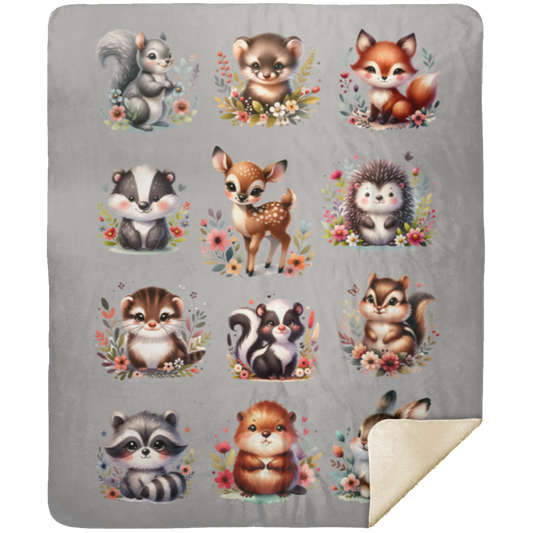 Forest Babies Blanket Premium Sherpa Blankets