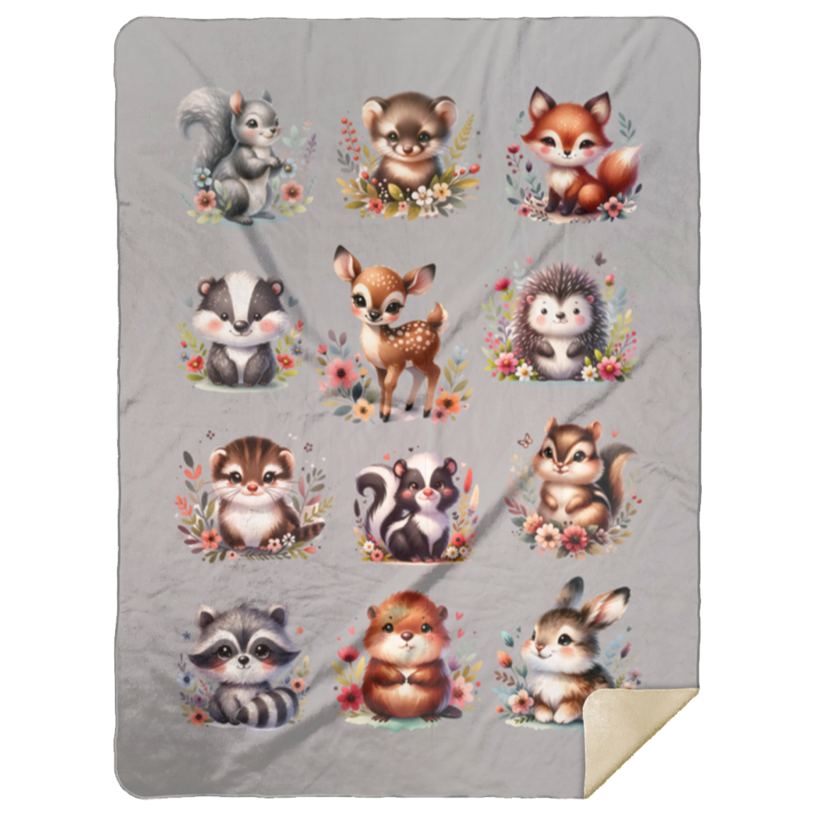 Forest Babies Blanket Premium Sherpa Blankets