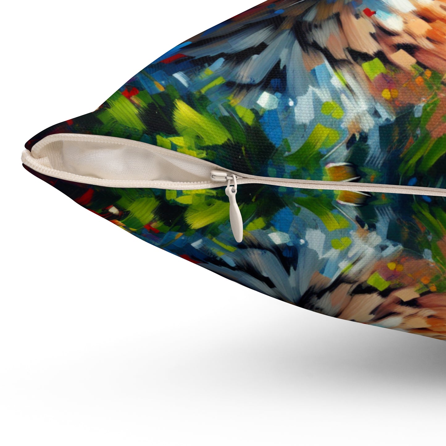 Lake Crescent Cougar - Square Throw Pillows