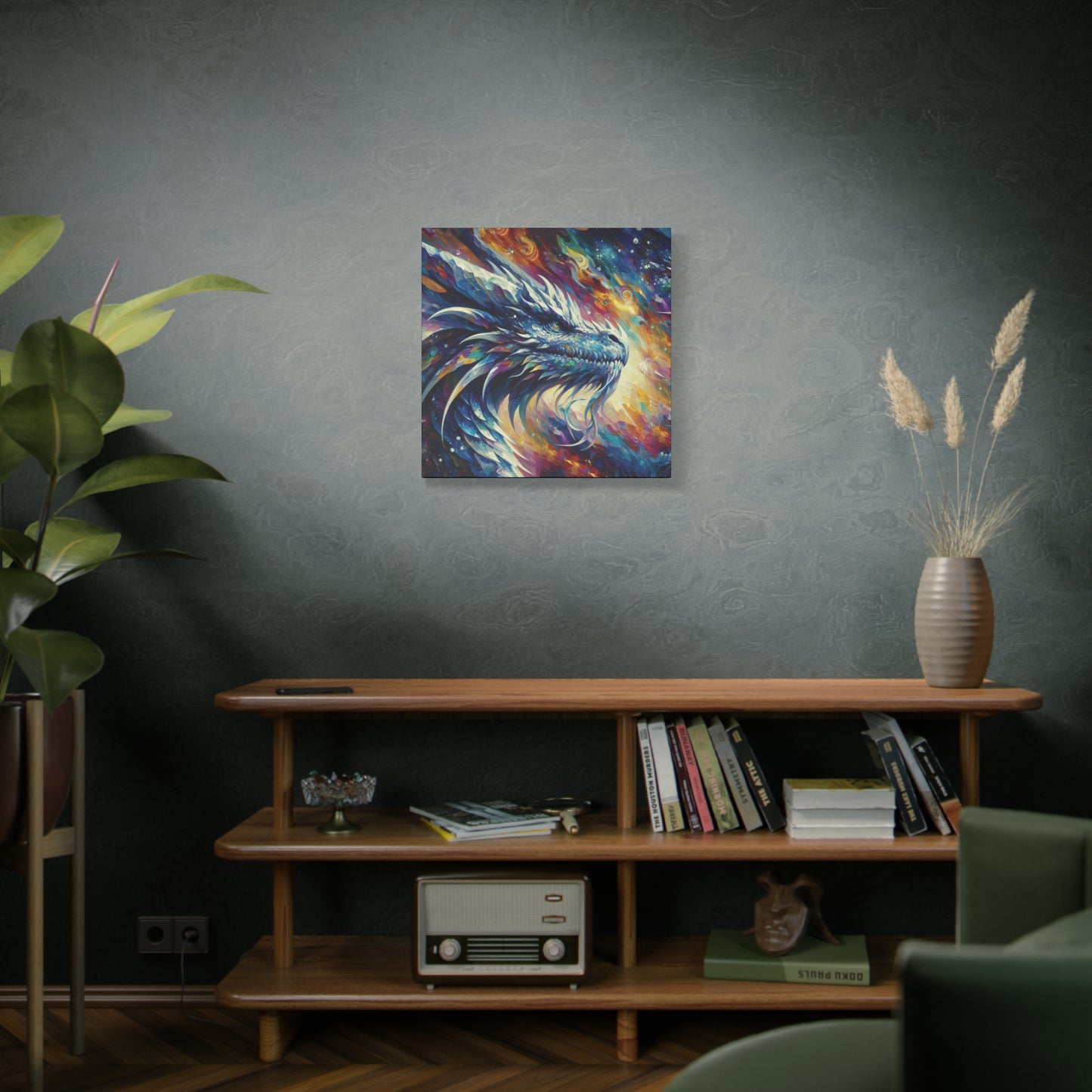 Canvas Wall Art - Opal Dragon Impressionist Art Print
