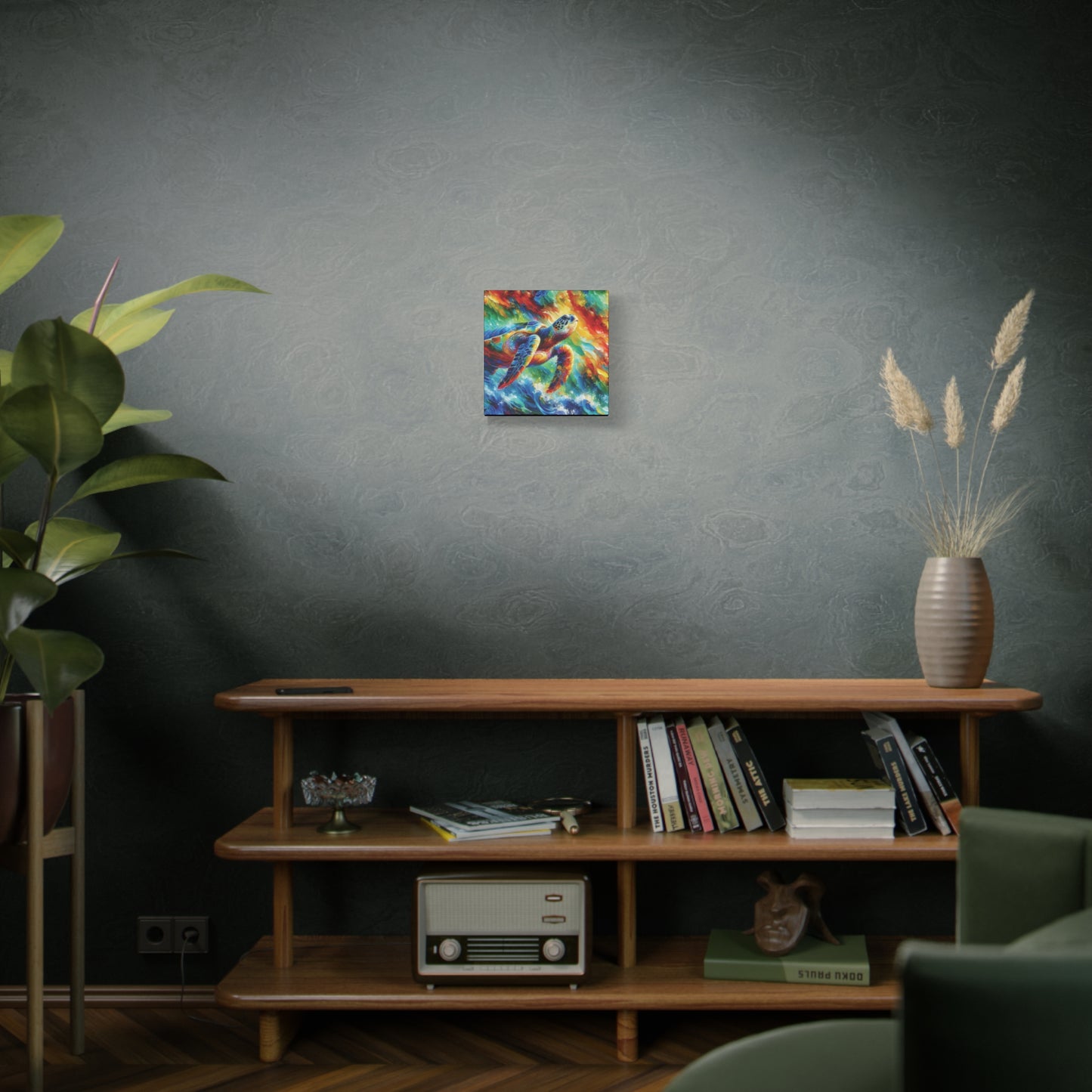 Canvas Wall Art - Sea Turtle Heading for the Light