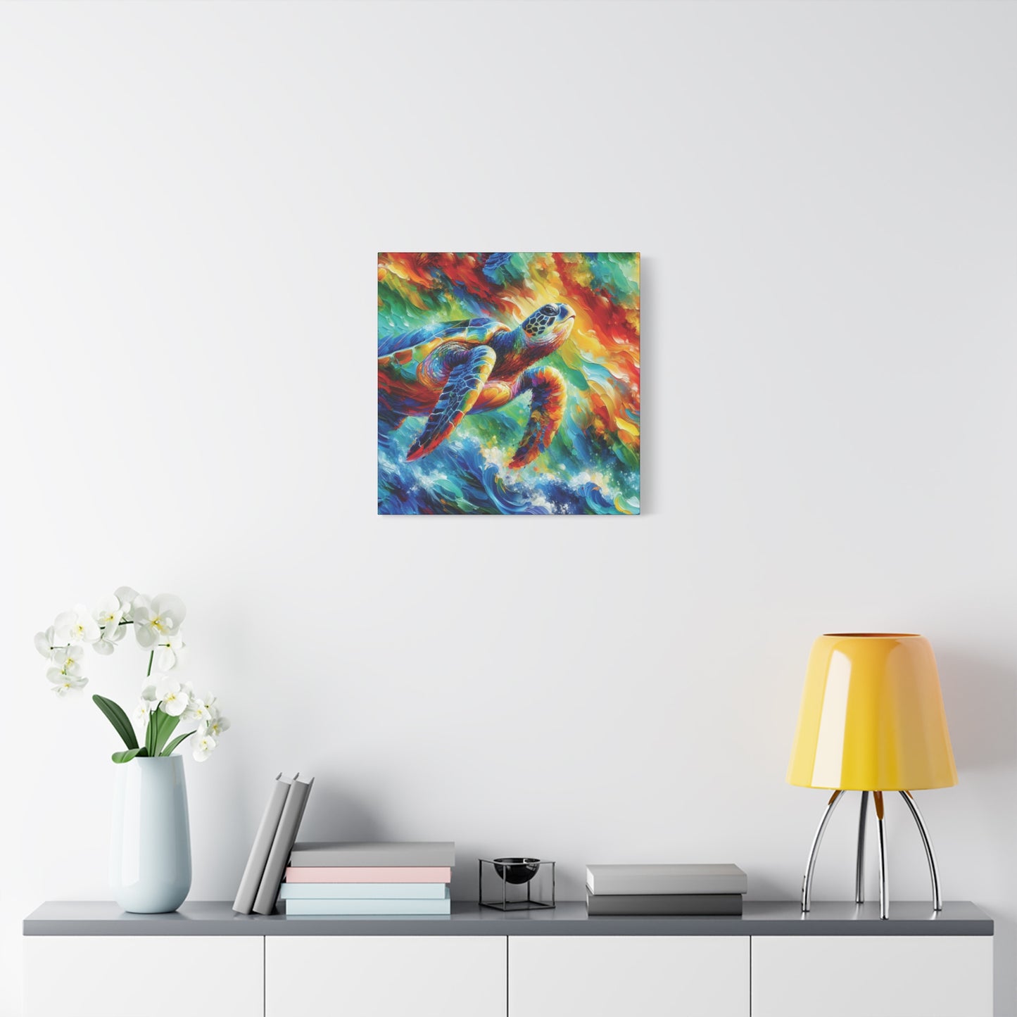 Canvas Wall Art - Sea Turtle Heading for the Light
