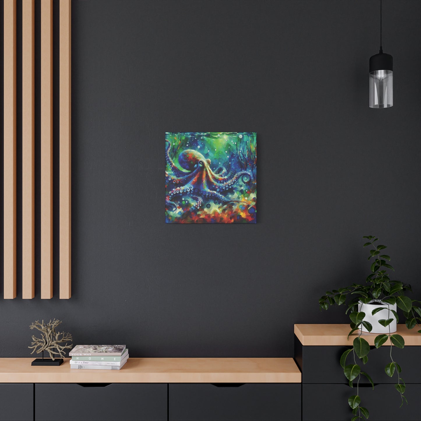 Canvas Wall Art - Octopus Garden Expressionist Style