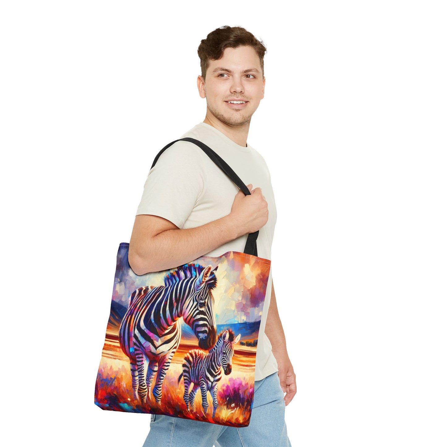 Zebra and Foal Tote Bag