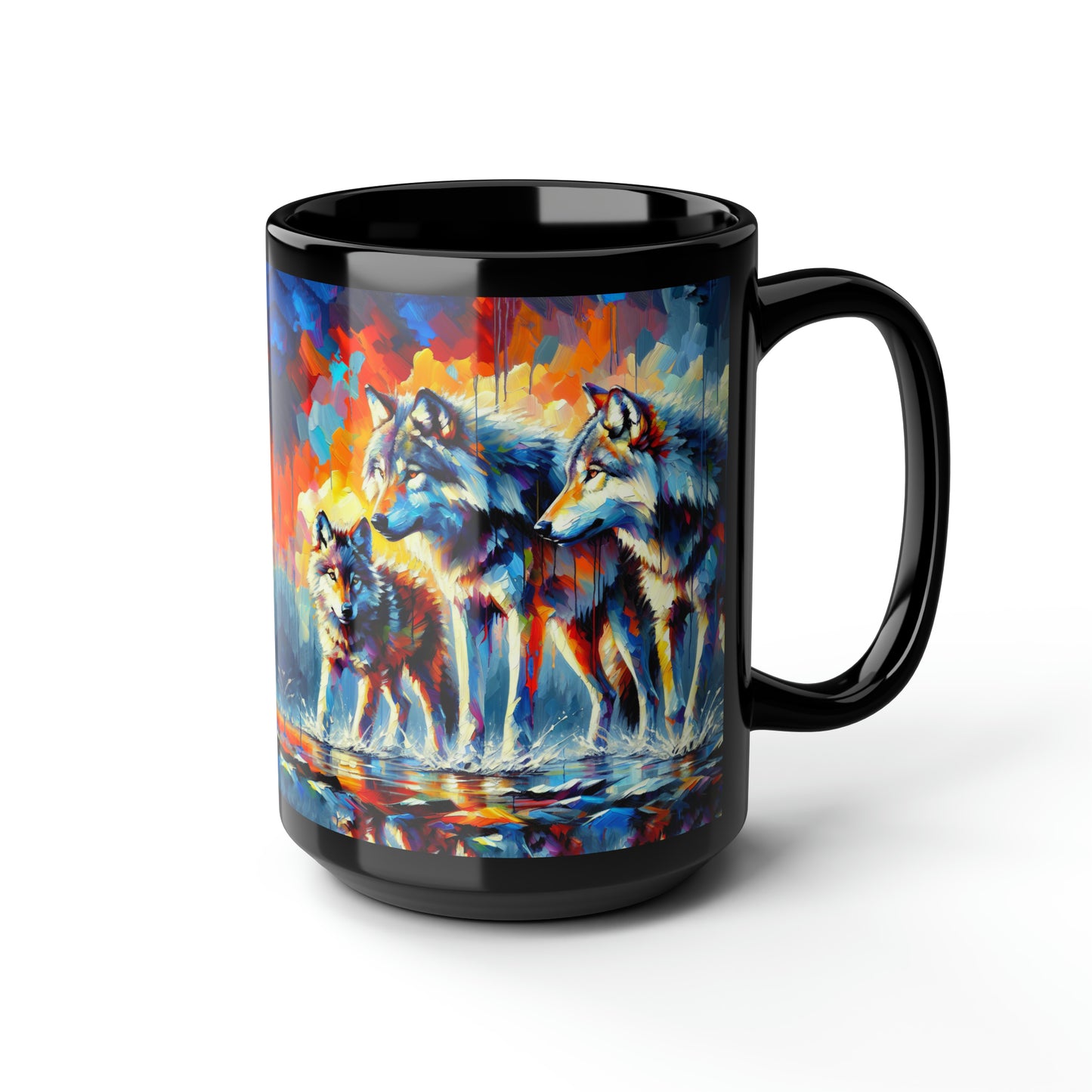 Reigning Wolves - Black Mugs (11oz, 15oz)