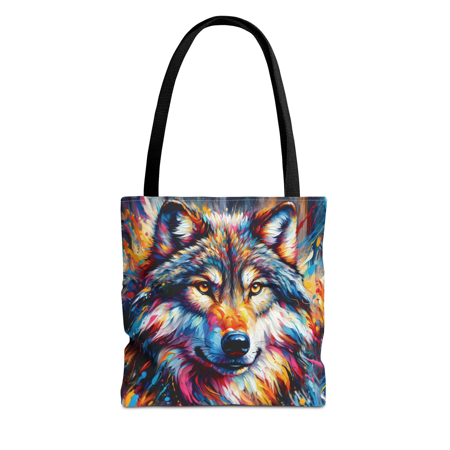 Alpha Wolf Tote Bag - Expressionist Art Style
