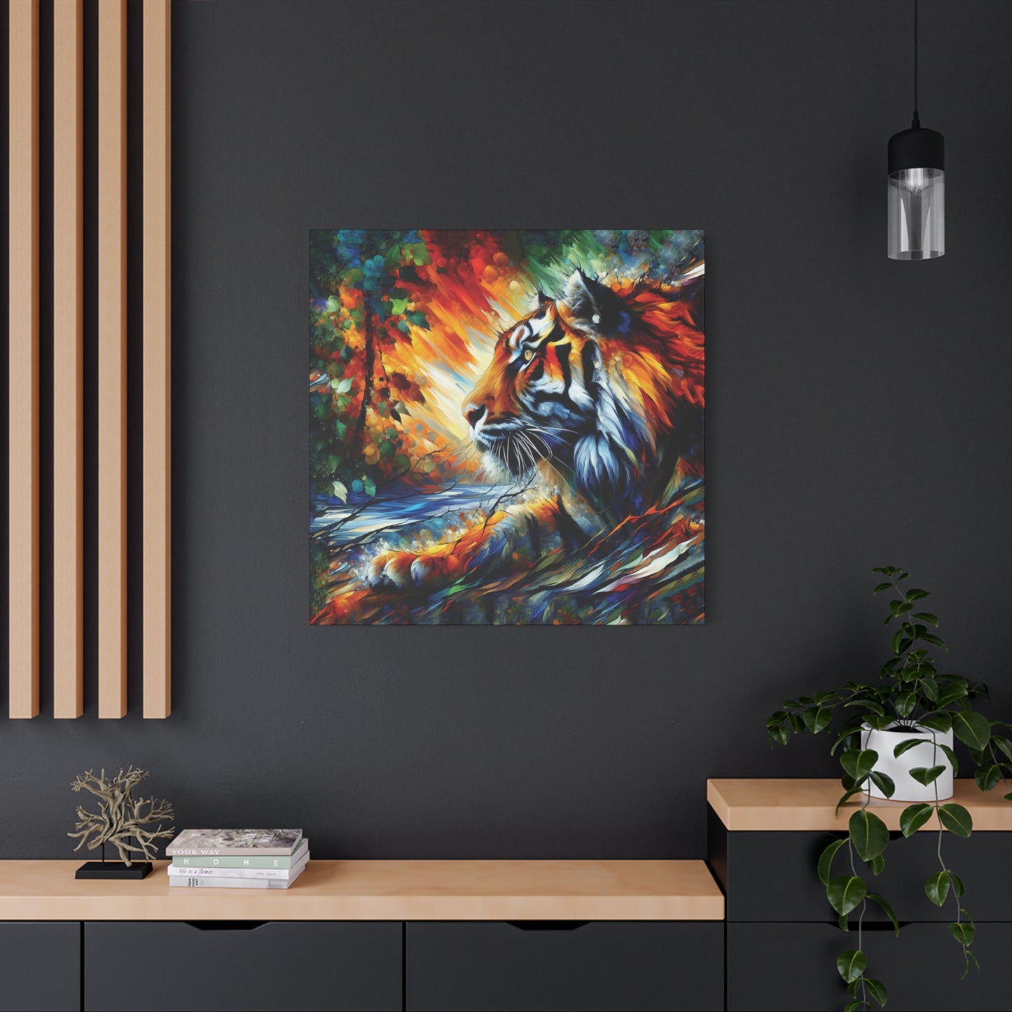 Tiger Art Print - Tiger Focus Expressionist Canvas Wall Art