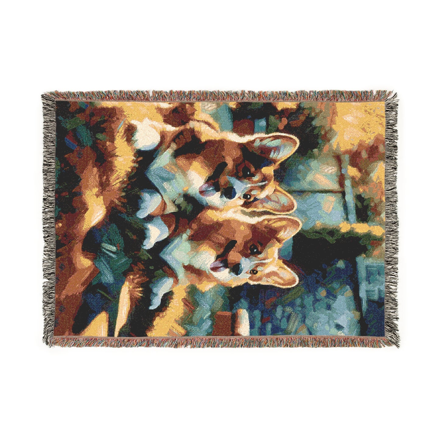 Corgi Woven Blanket - Cozy Pet Lover Gift