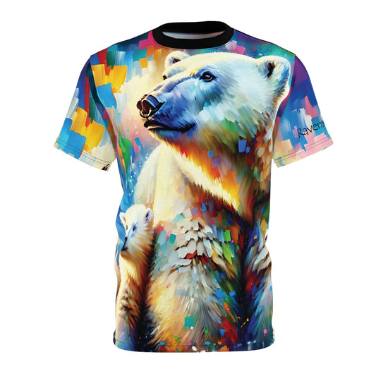 Colorful t-shirt with a polar bear design