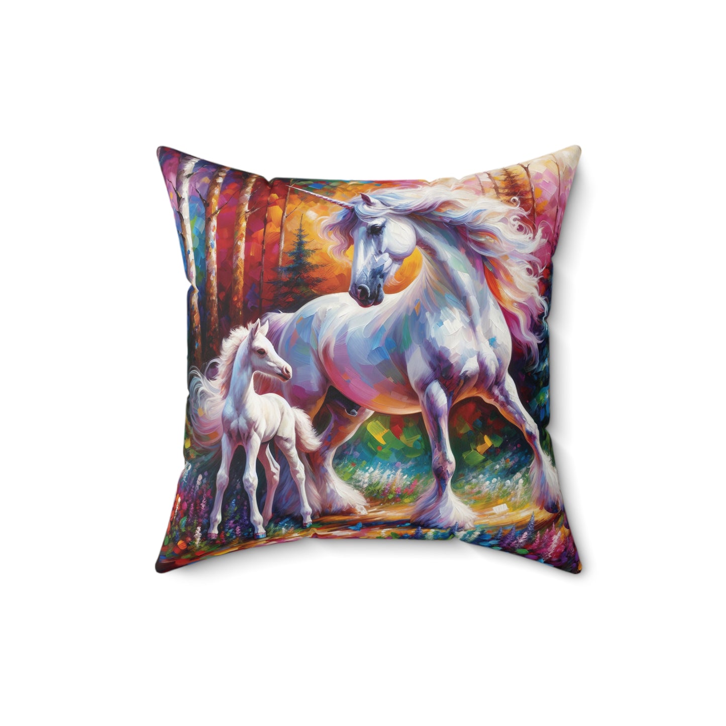 Unicorn Dad - Square Throw Pillows