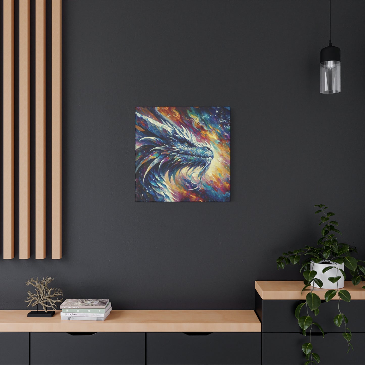 Canvas Wall Art - Opal Dragon Impressionist Art Print