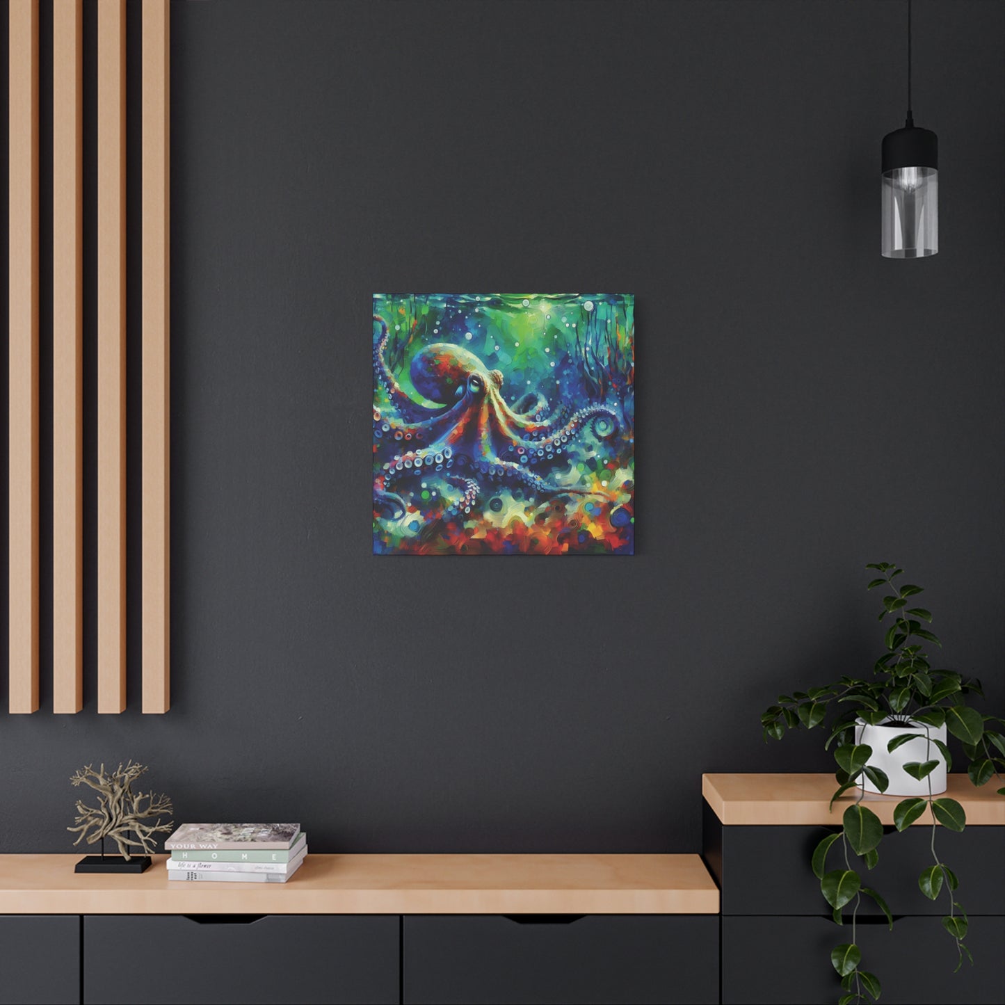Canvas Wall Art - Octopus Garden Expressionist Style
