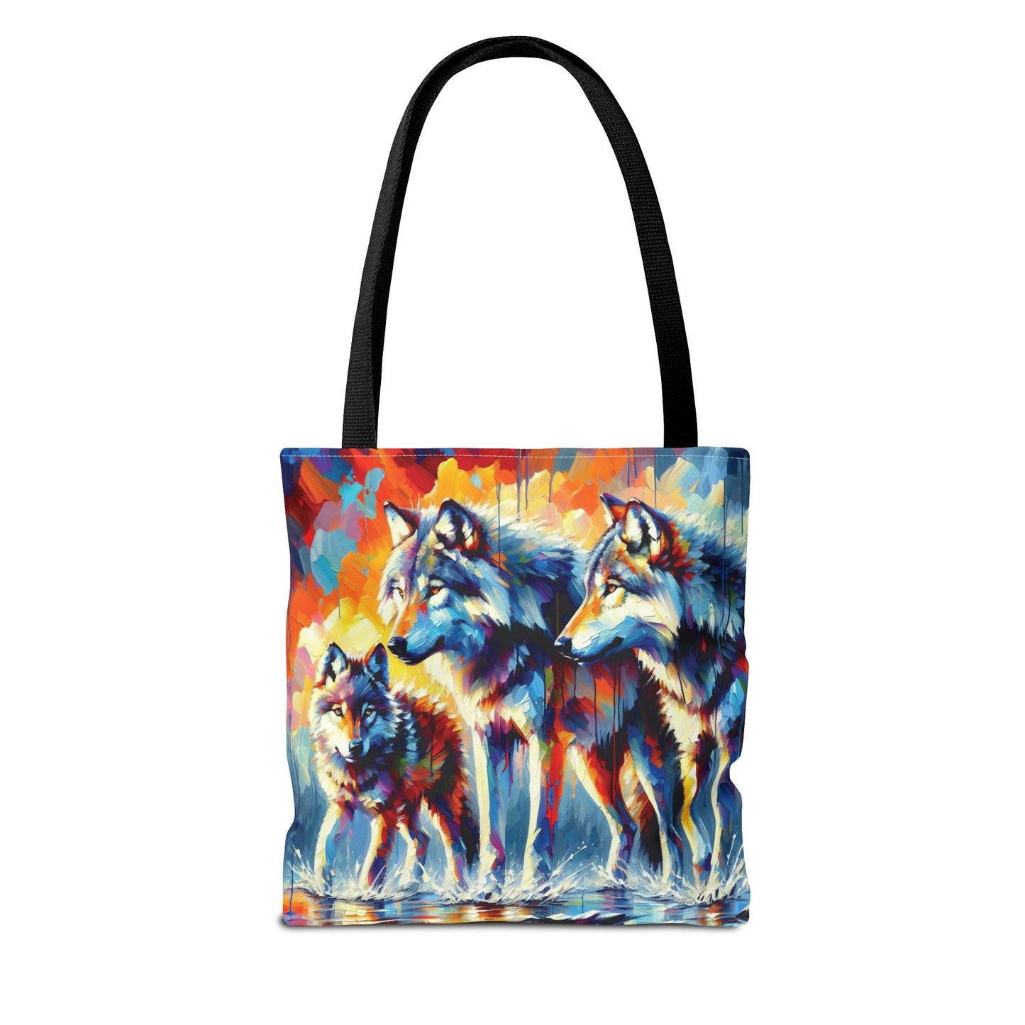Reigning Wolves - Impressionist Art Style Tote Bag