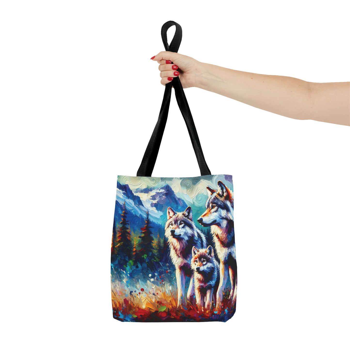 Gray Wolf Family - Tote Bag