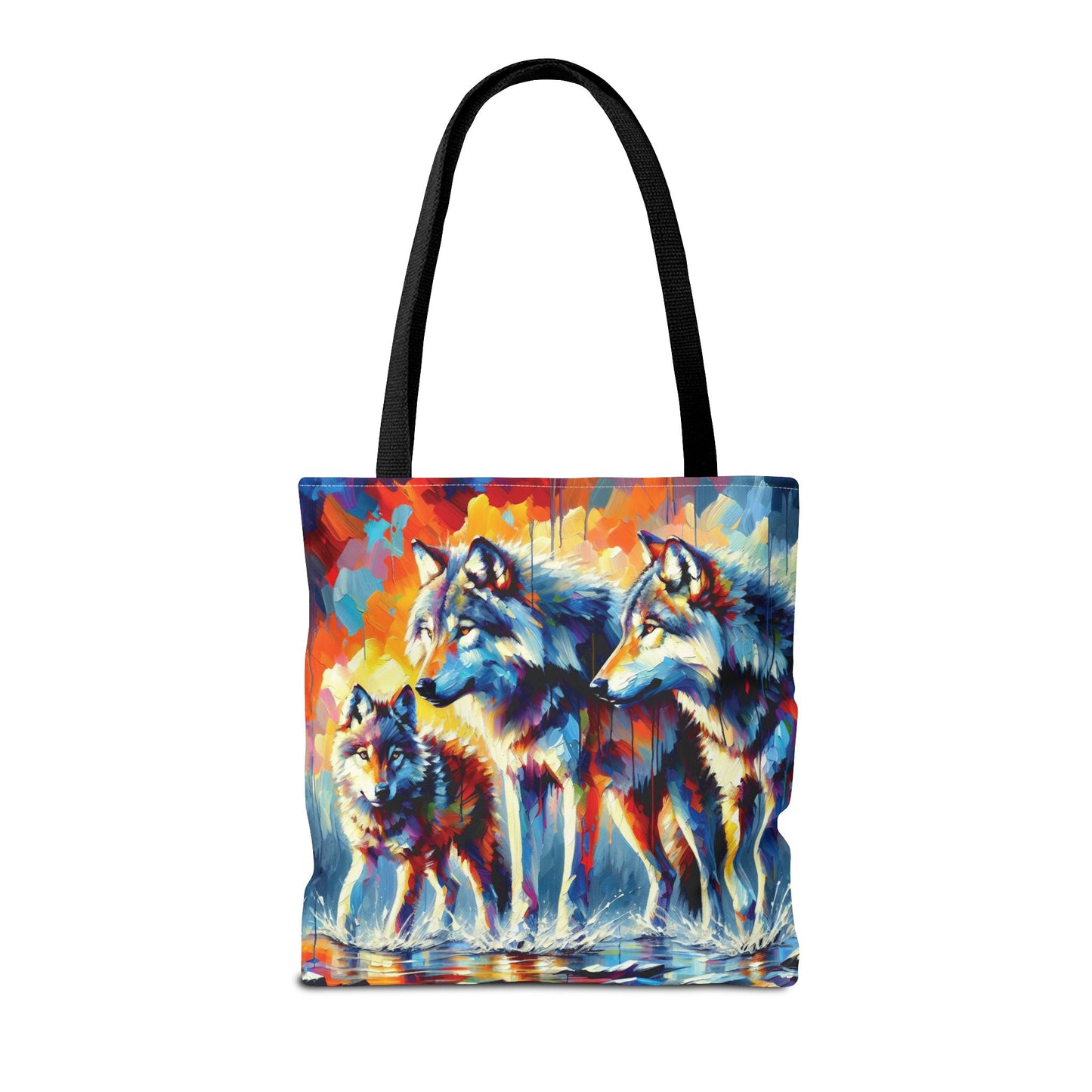 Reigning Wolves - Impressionist Art Style Tote Bag