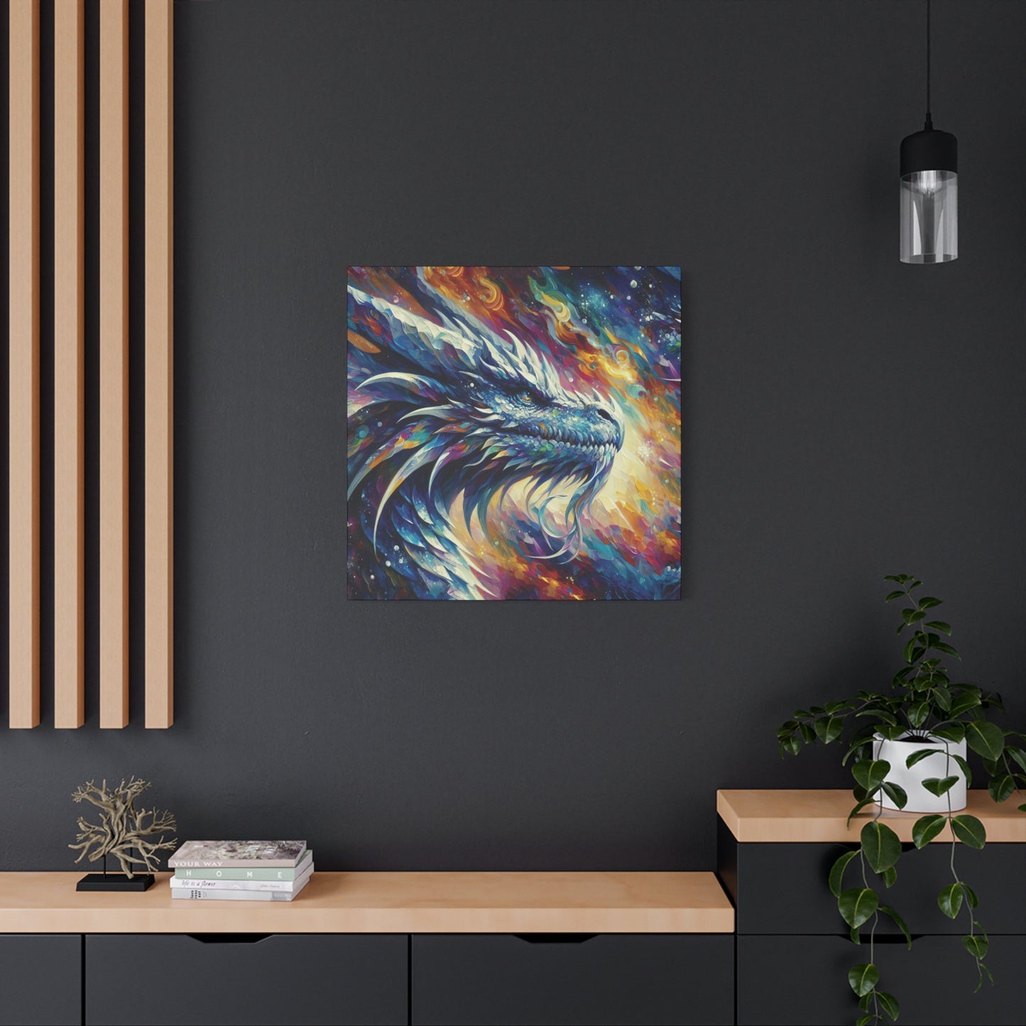 Canvas Wall Art - Opal Dragon Impressionist Art Print