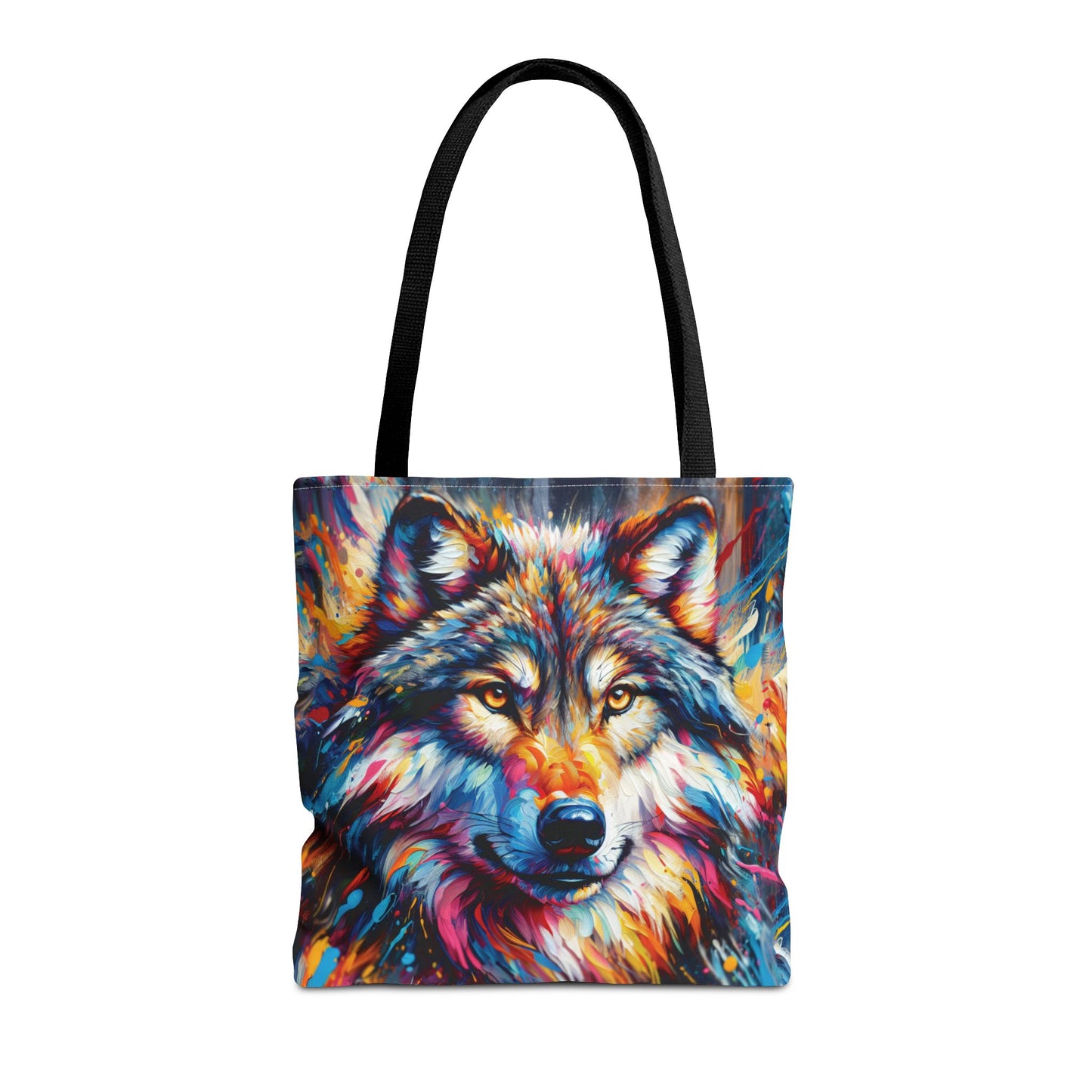 Alpha Wolf Tote Bag - Expressionist Art Style
