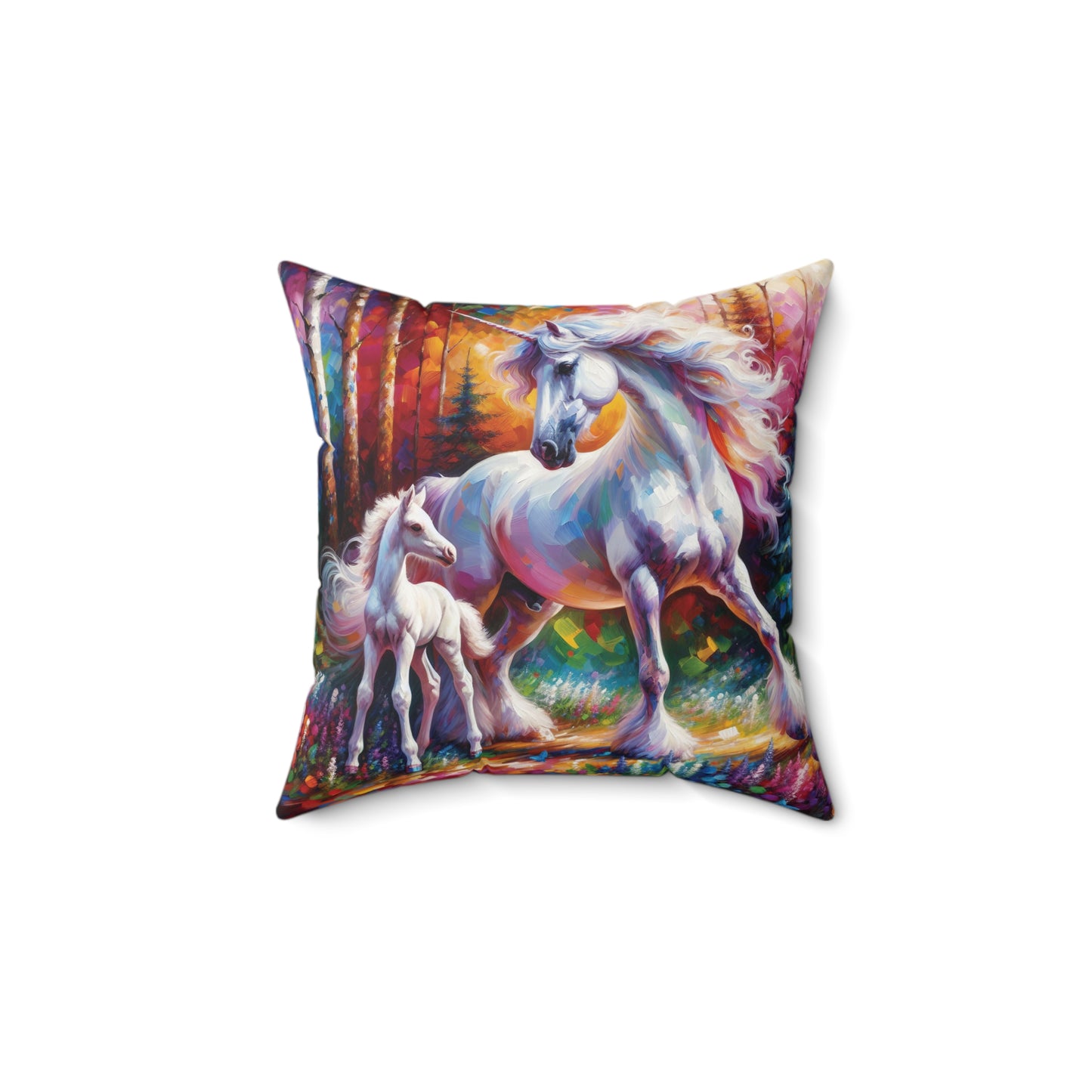 Unicorn Dad - Square Throw Pillows