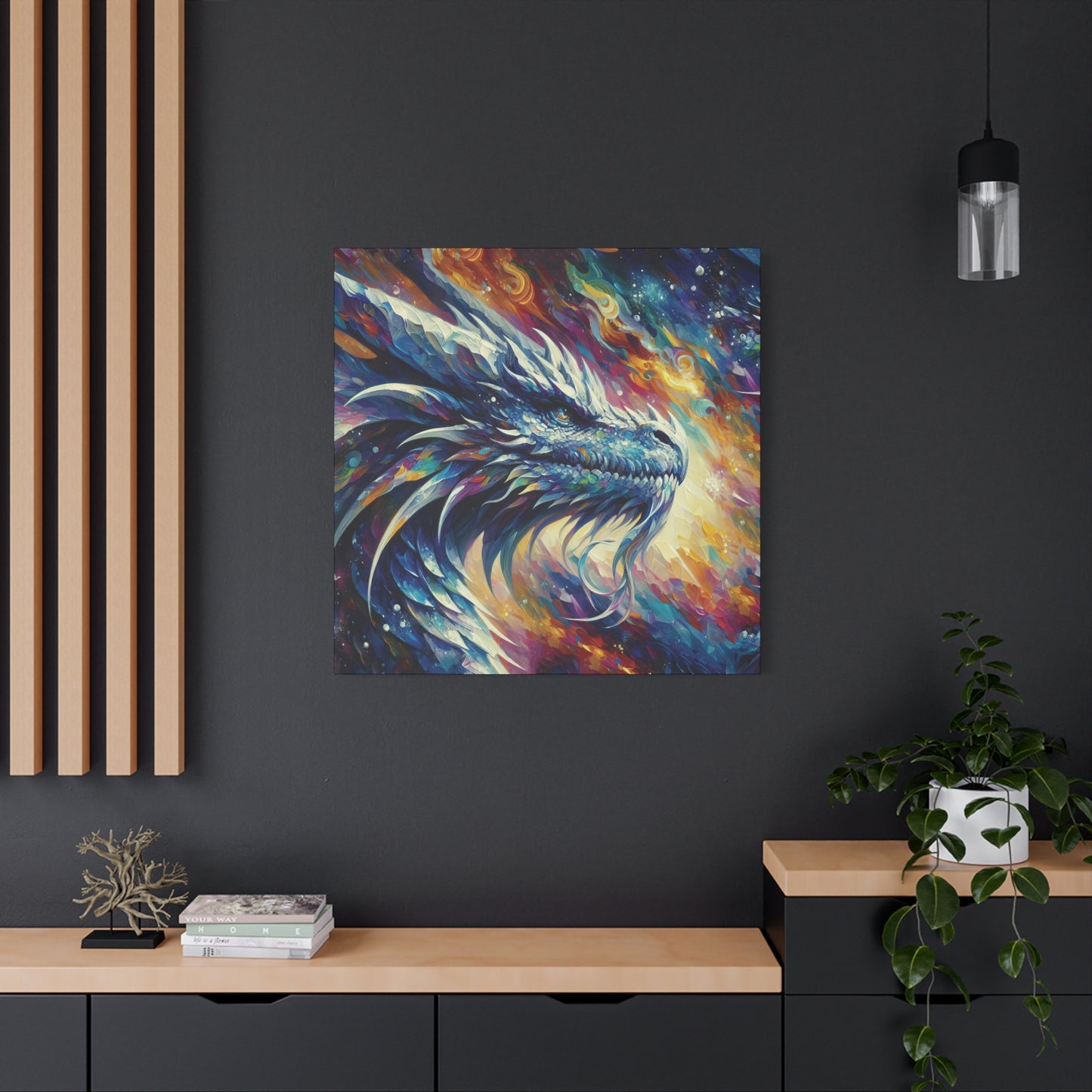 Canvas Wall Art - Opal Dragon Impressionist Art Print