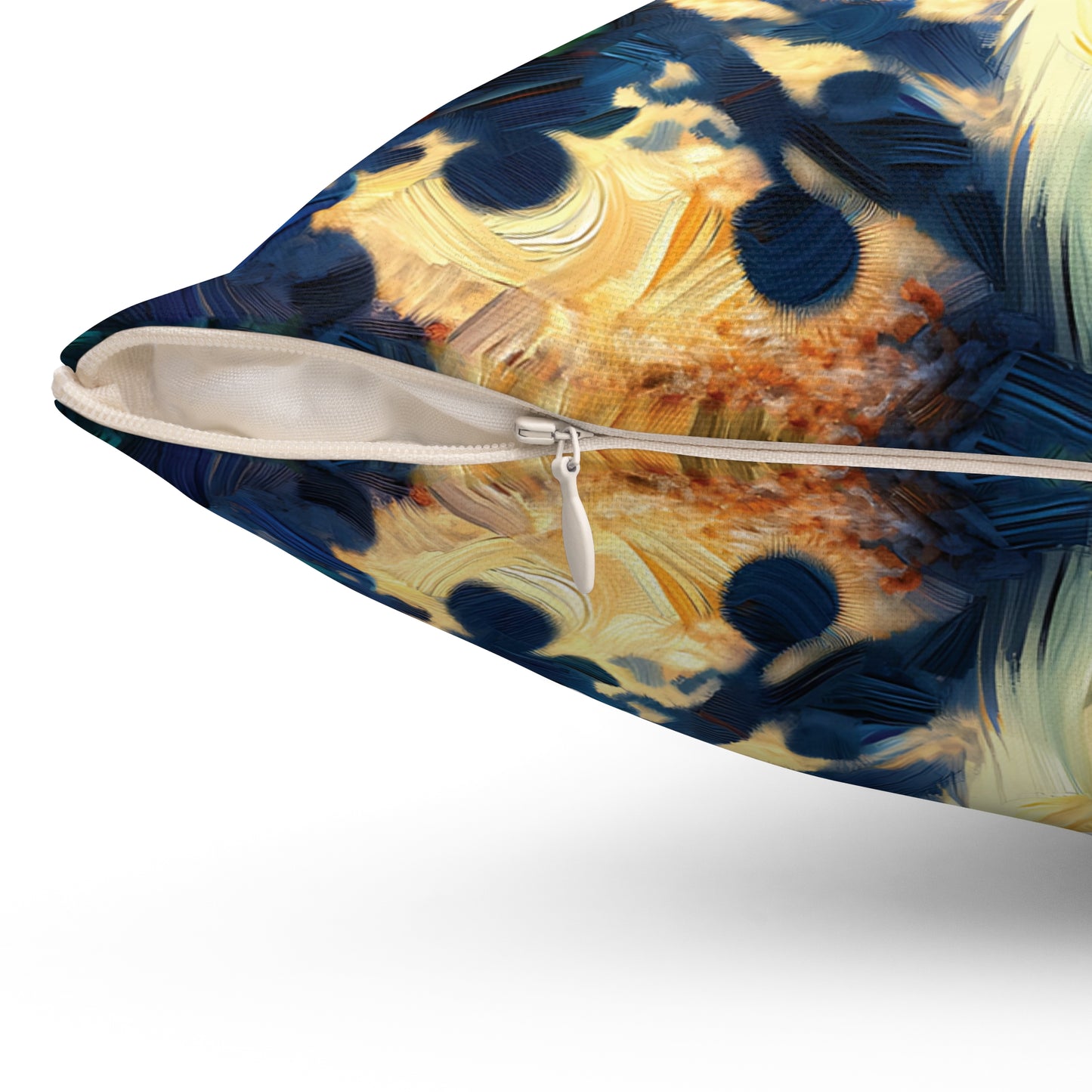 Australian Shepherd on Garden Path - Square Throw Pillows