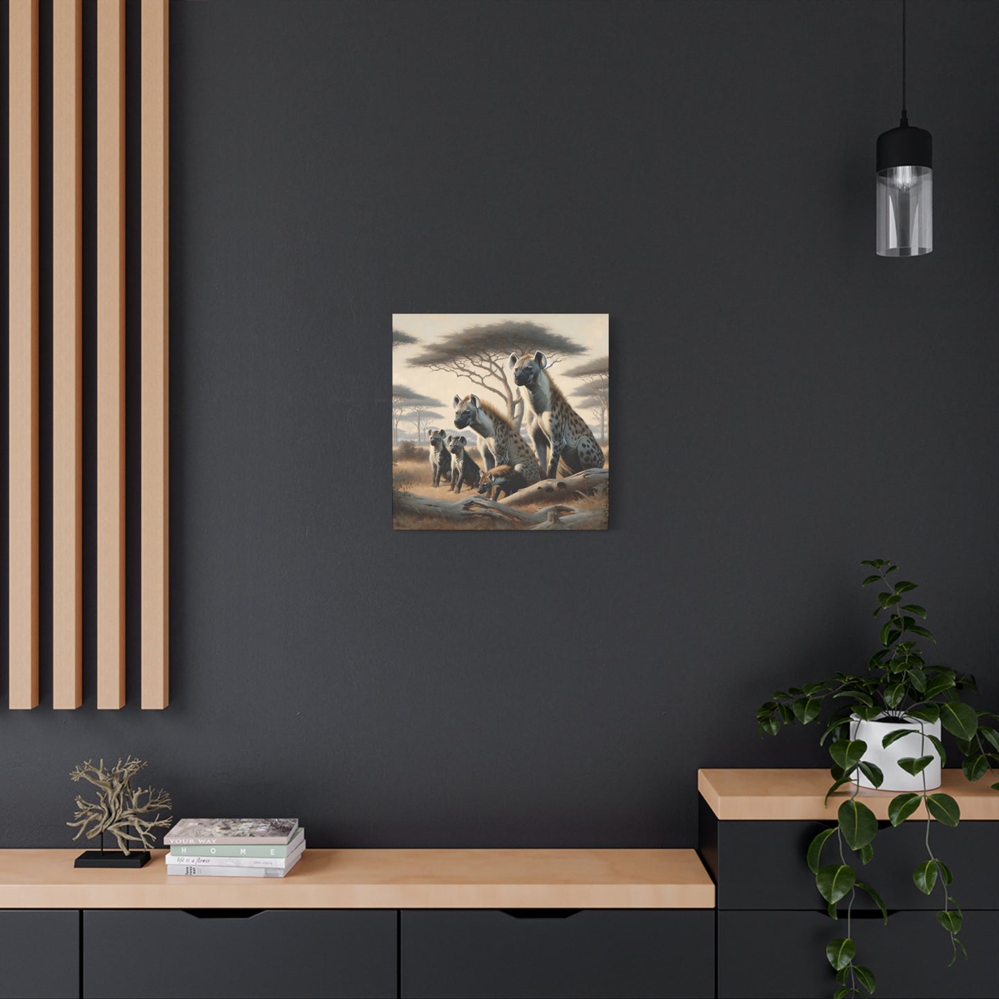 Hyena Family Canvas Art Print