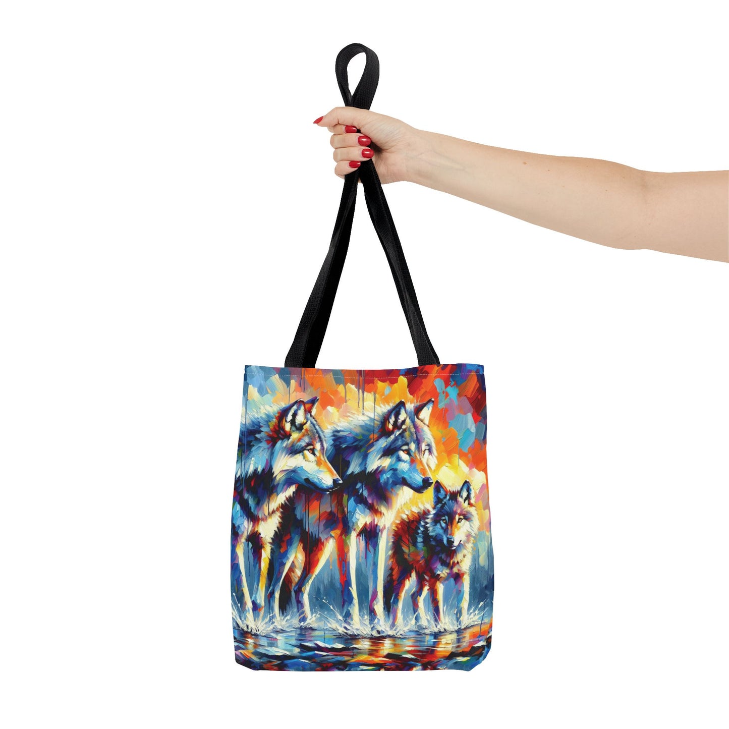Reigning Wolves - Impressionist Art Style Tote Bag