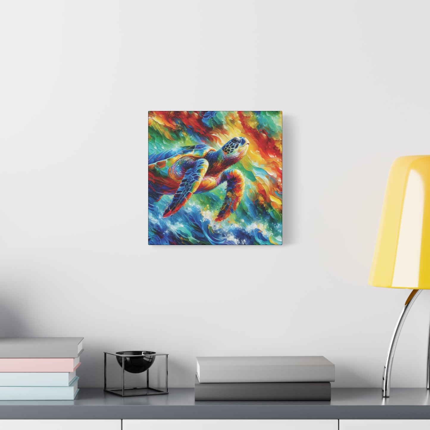 Canvas Wall Art - Sea Turtle Heading for the Light