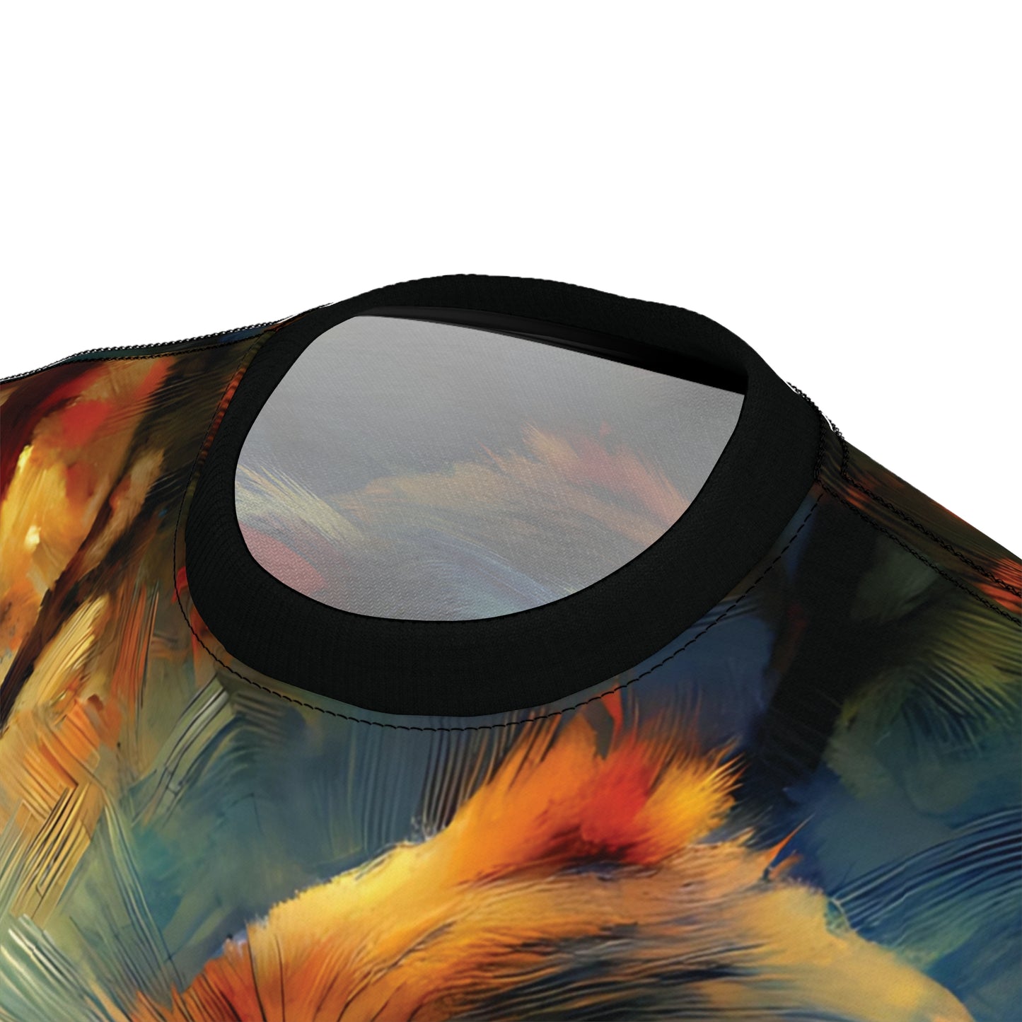 Monkey Vibrant Art Tee | Rhesus Macaque Colorful Unisex Cut & Sew T-Shirt, Wildlife Apparel, Unique Graphic Tee
