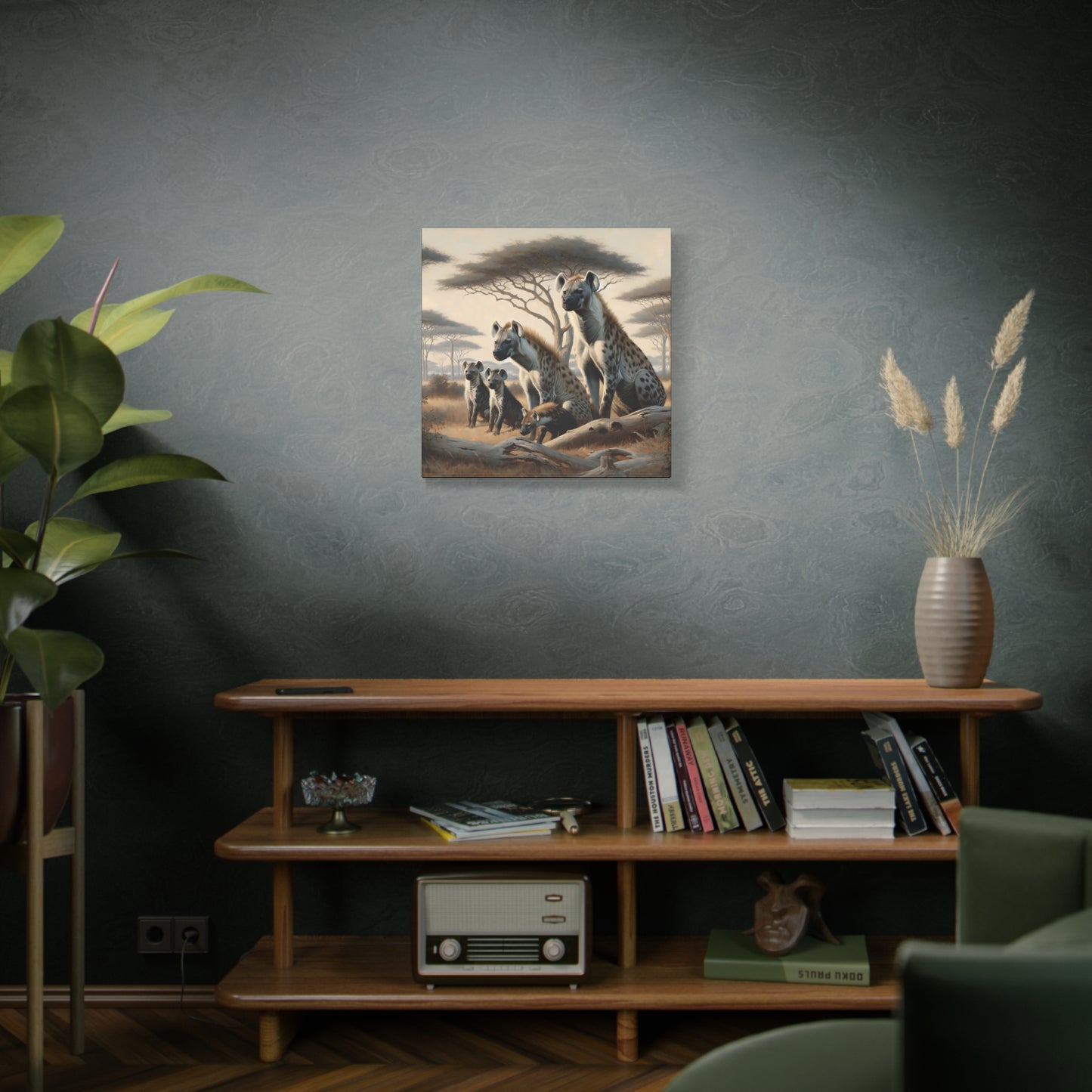 Hyena Family Canvas Art Print