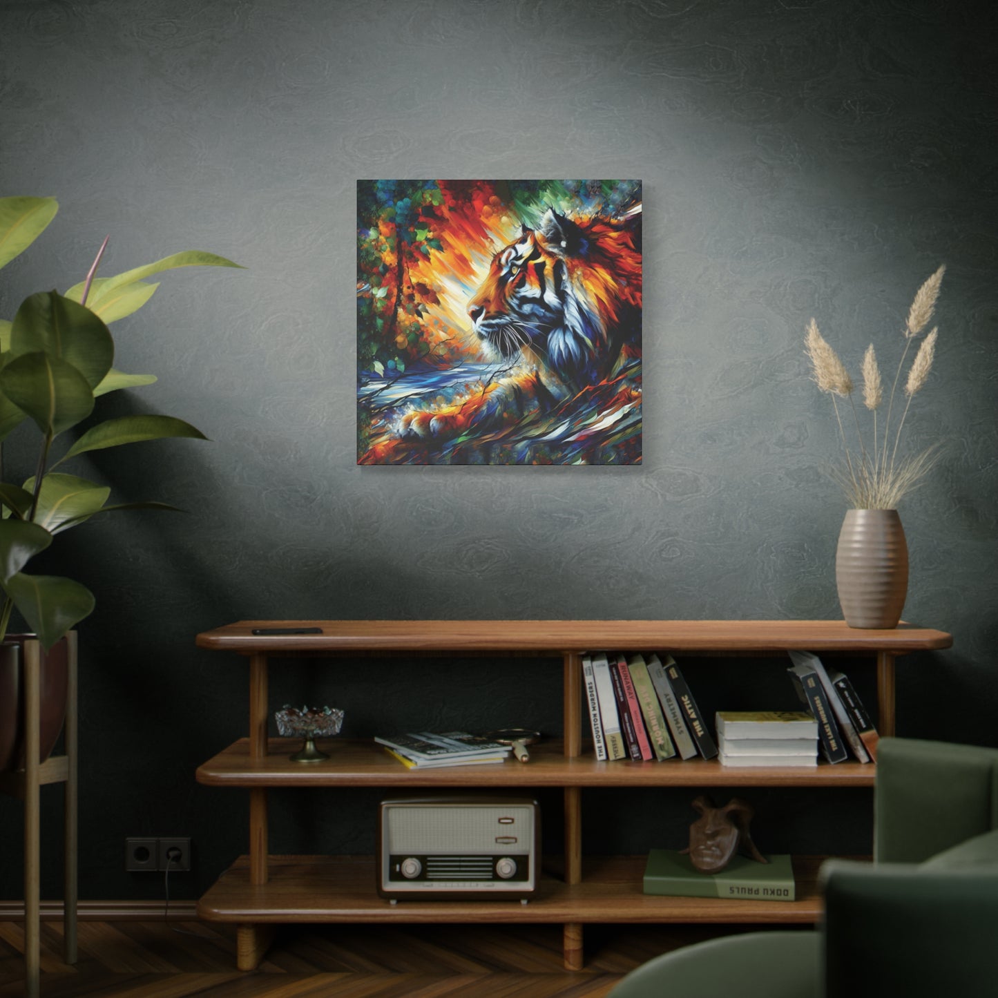 Tiger Art Print - Tiger Focus Expressionist Canvas Wall Art
