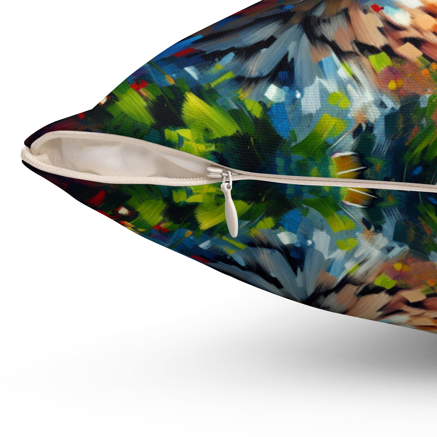 Lake Crescent Cougar - Square Throw Pillows