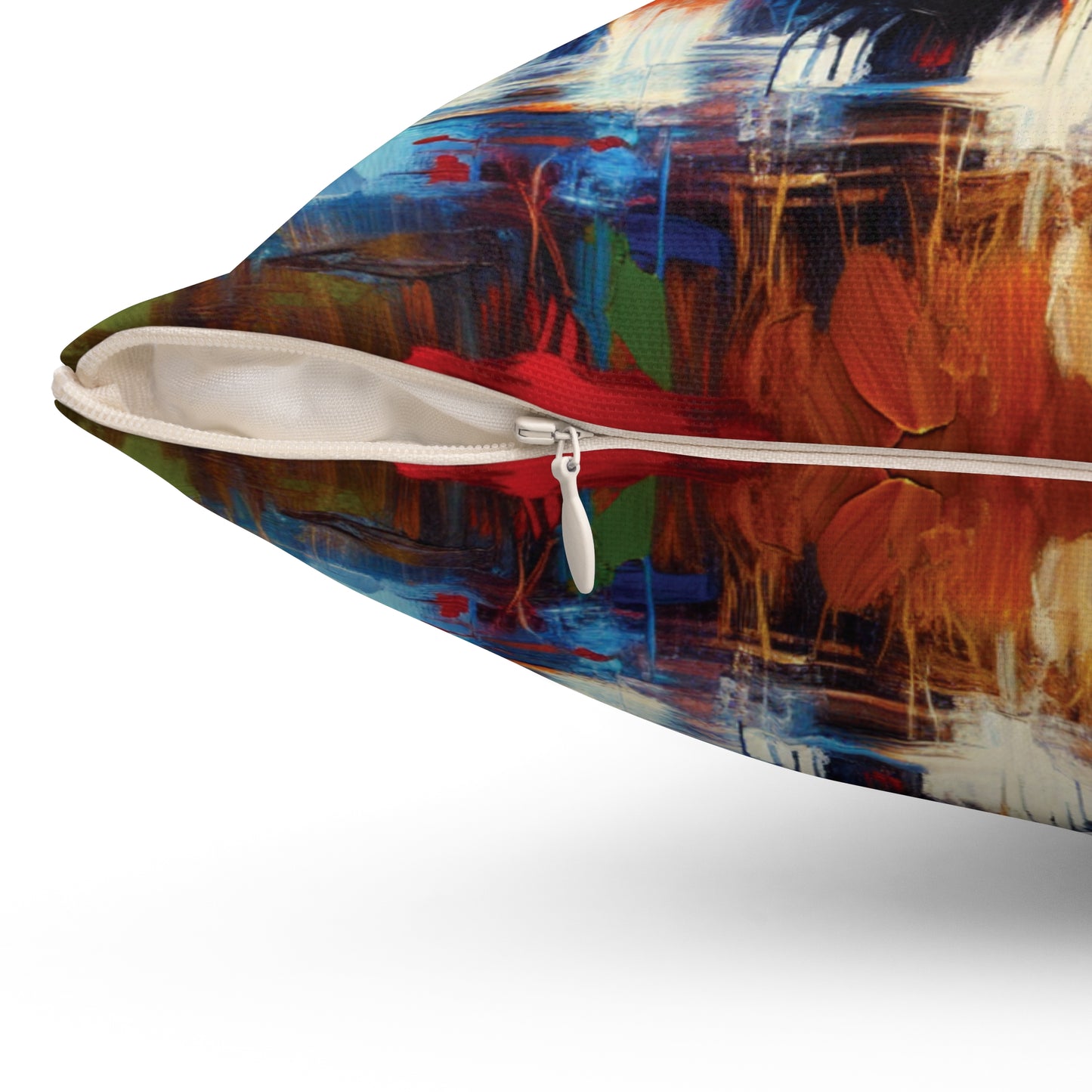 Lone Bison After Rain -  Square Throw Pillows