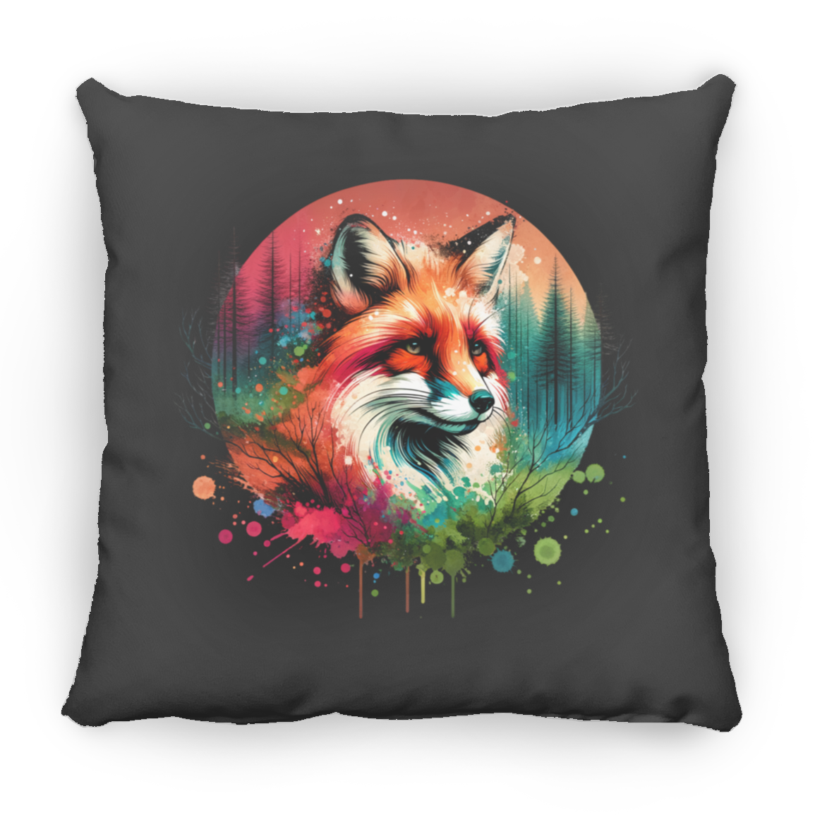 Fox Portrait - Throw Pillows