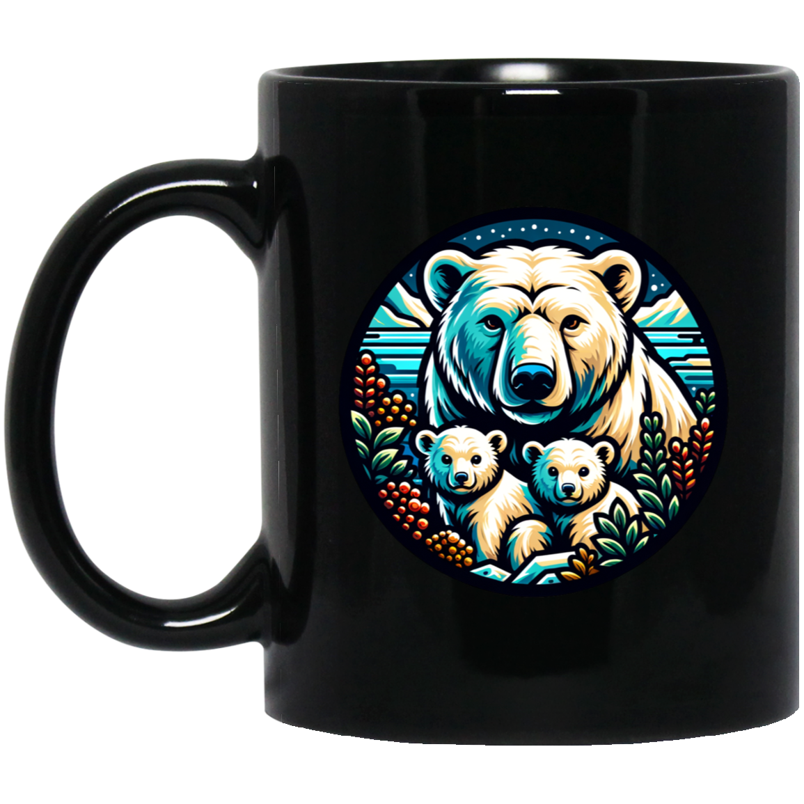 Polar Bear Circle Mugs