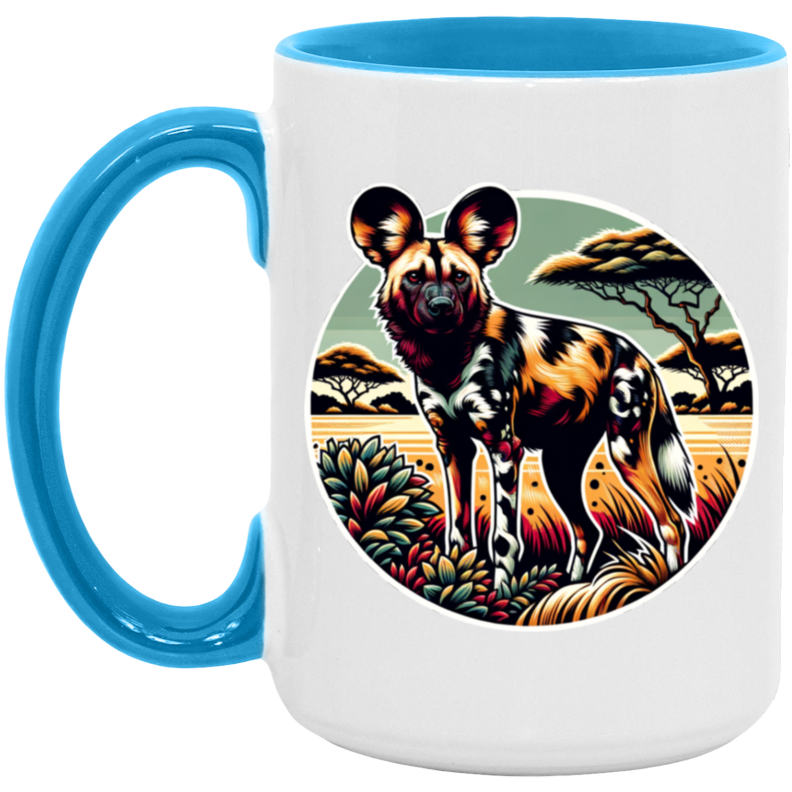 African Wild Dog Graphic - Mugs