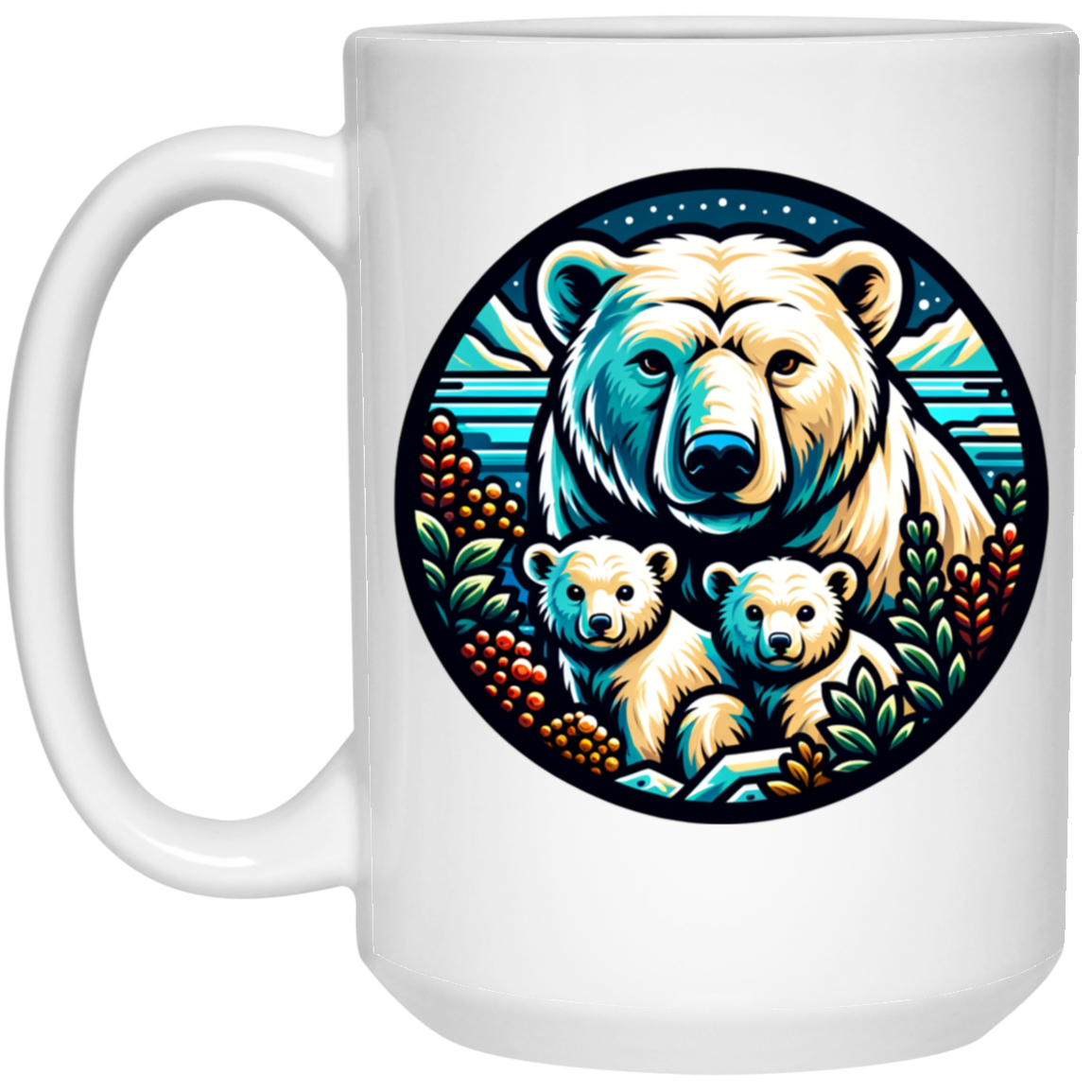 Polar Bear Circle Mugs