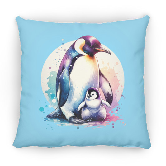 Penguin and Baby - Throw Pillows